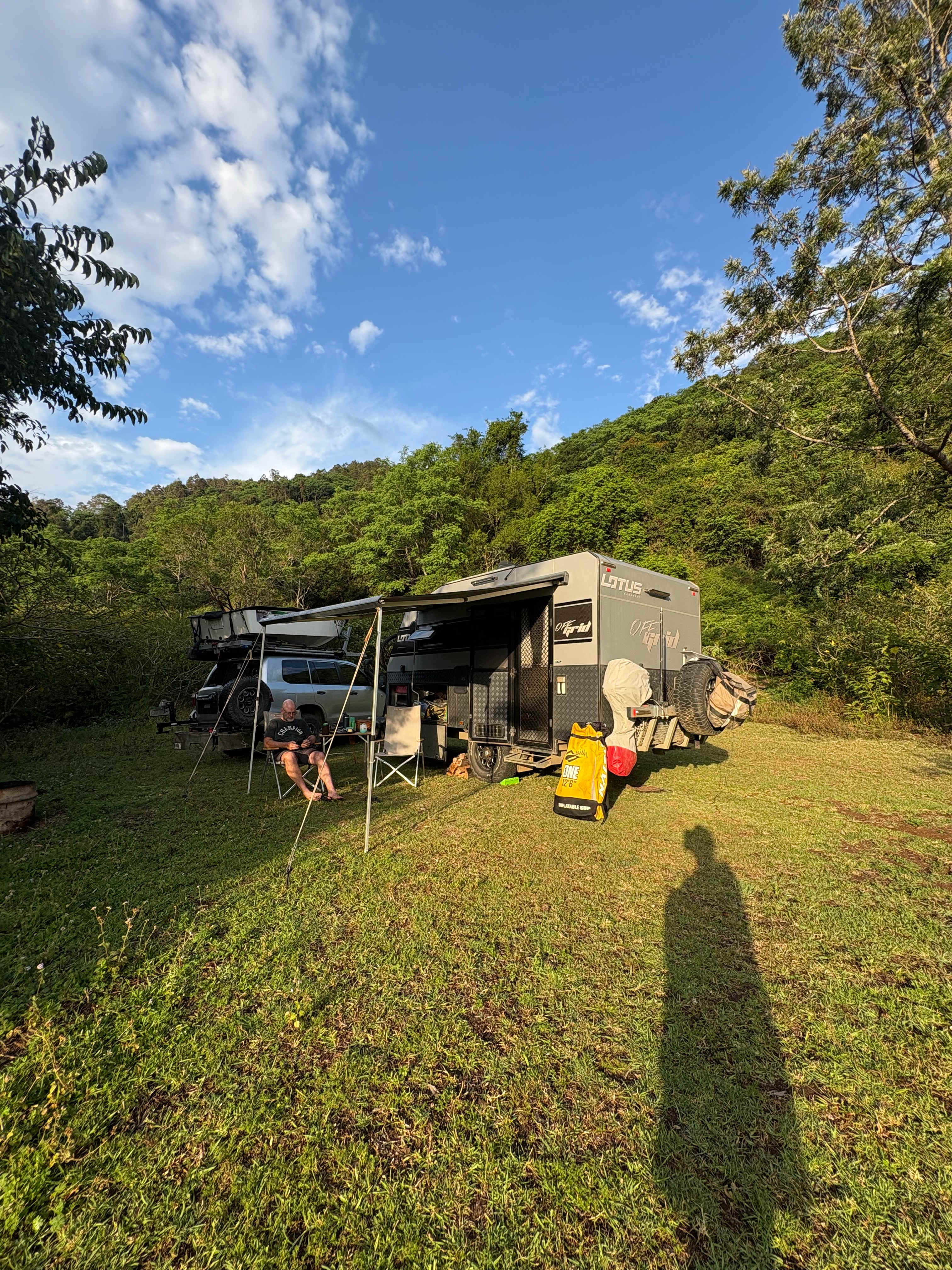 View looking back at our private space