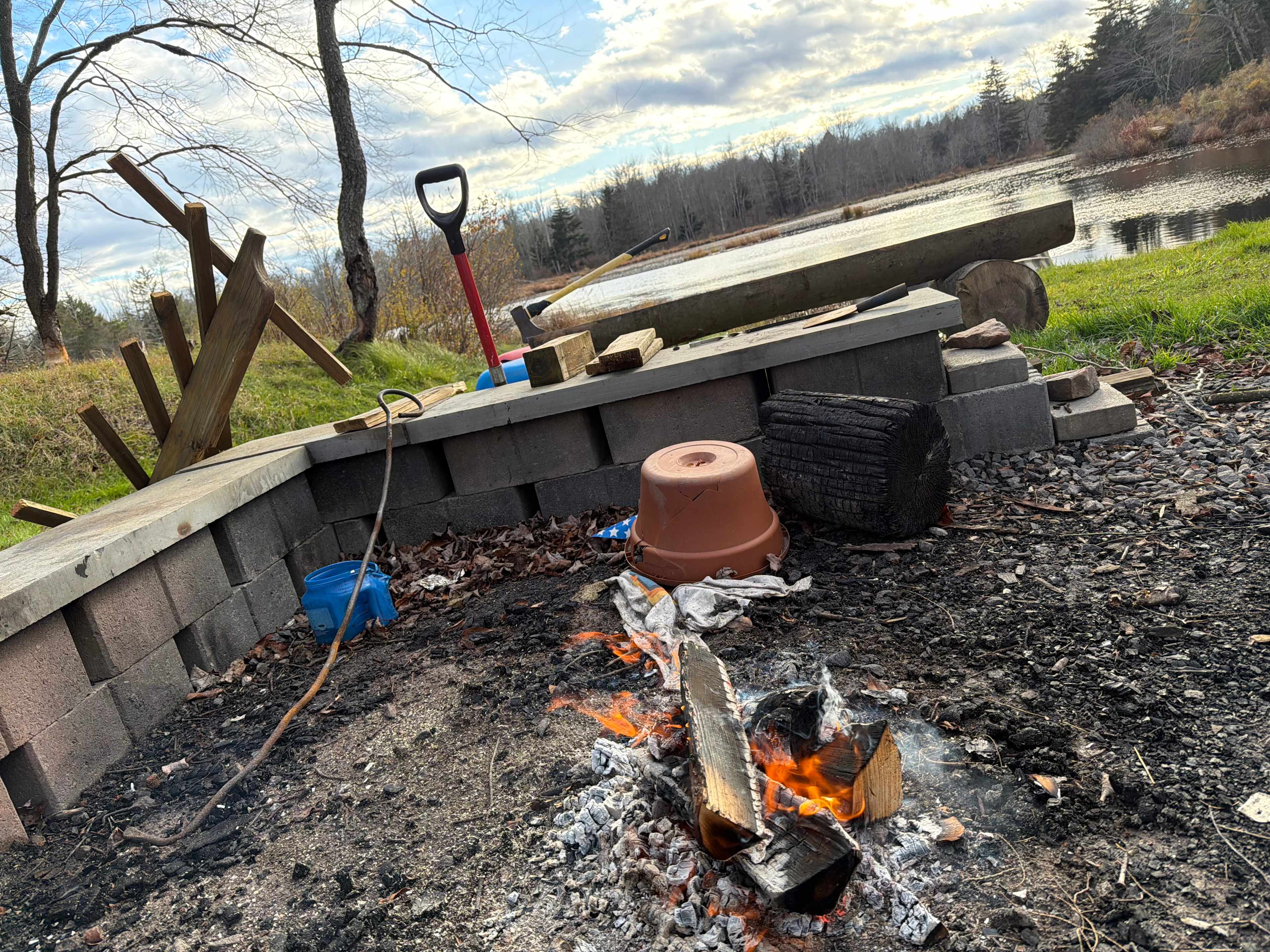 Provided fire pit