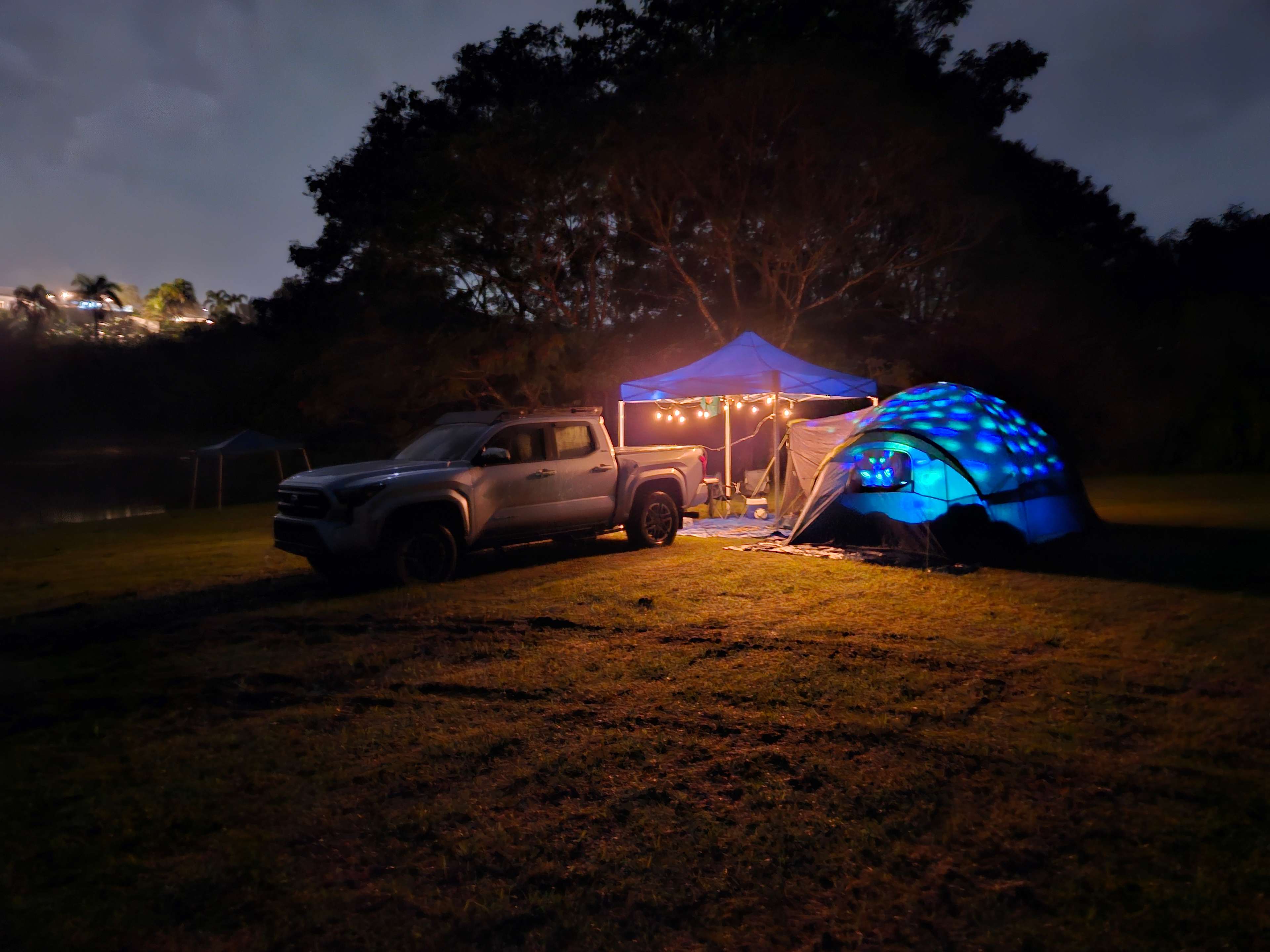 Galaxy Camp beside the lake.
