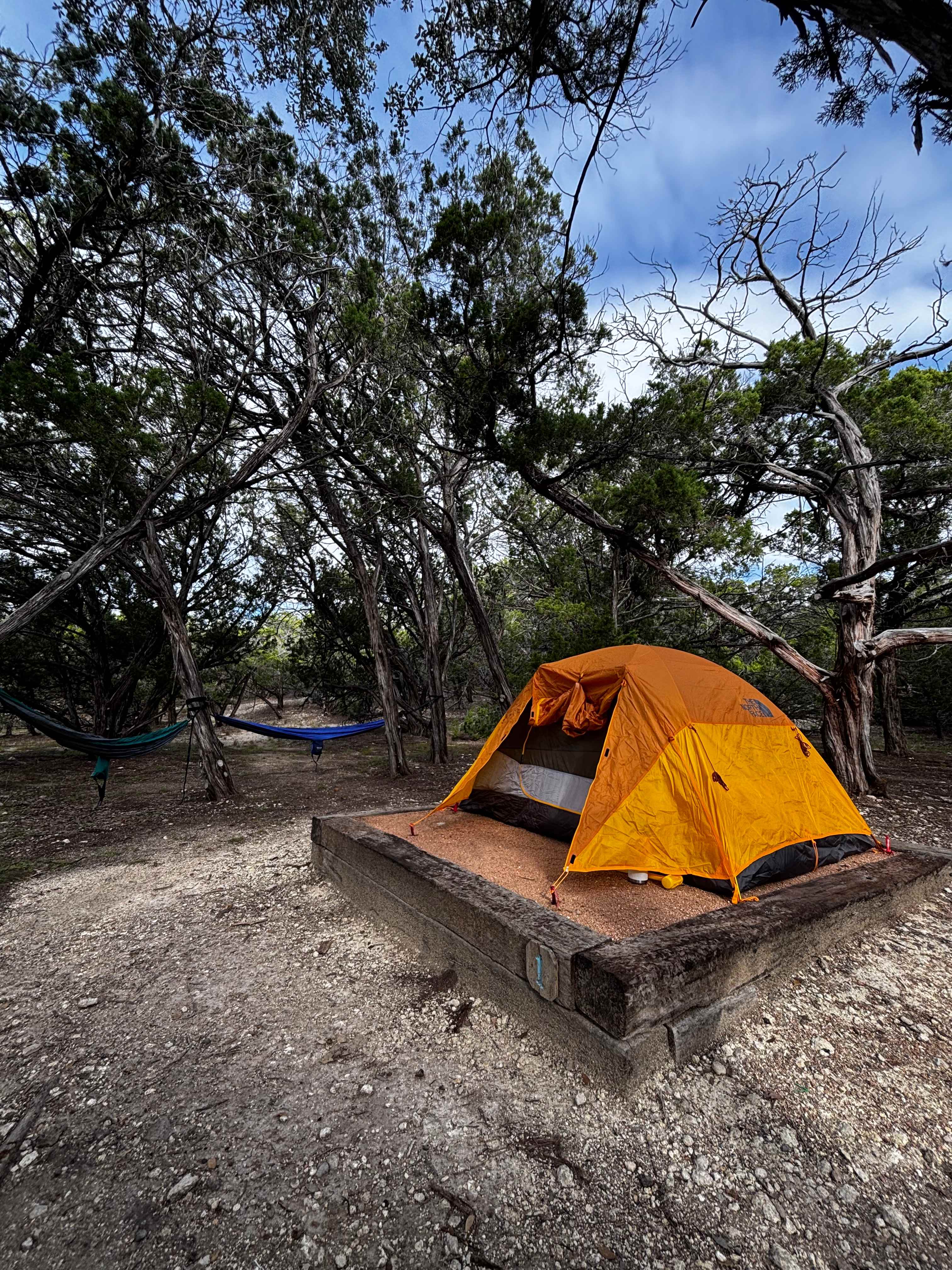 Our 3 person tent on site 1 on the 8x8 pad. 