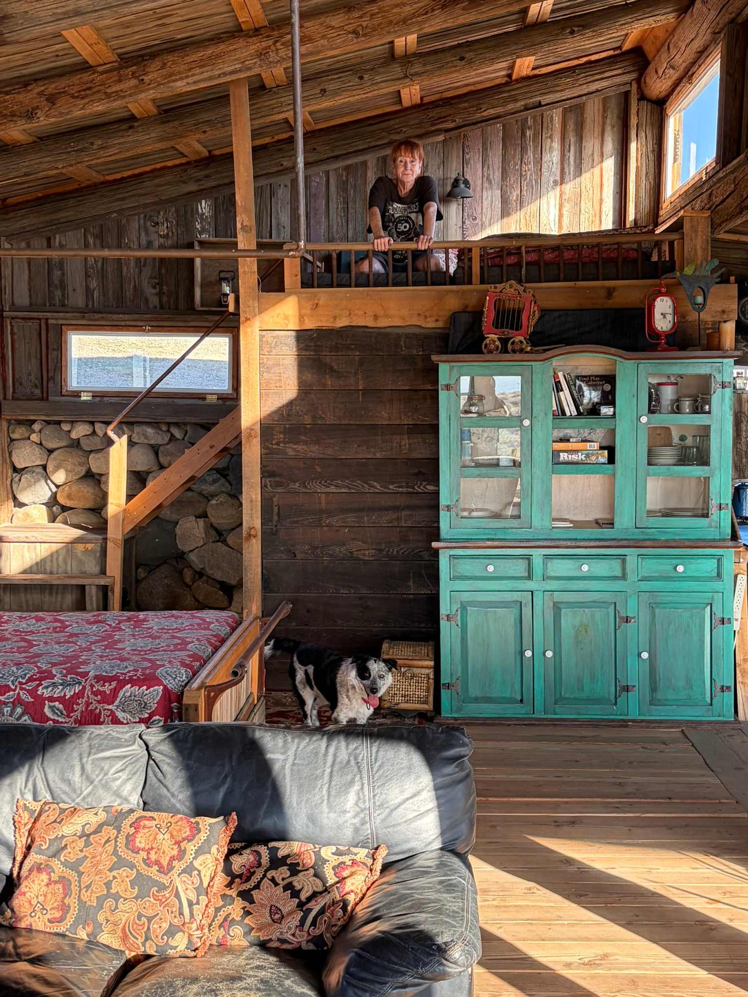 Suzie up in the loft