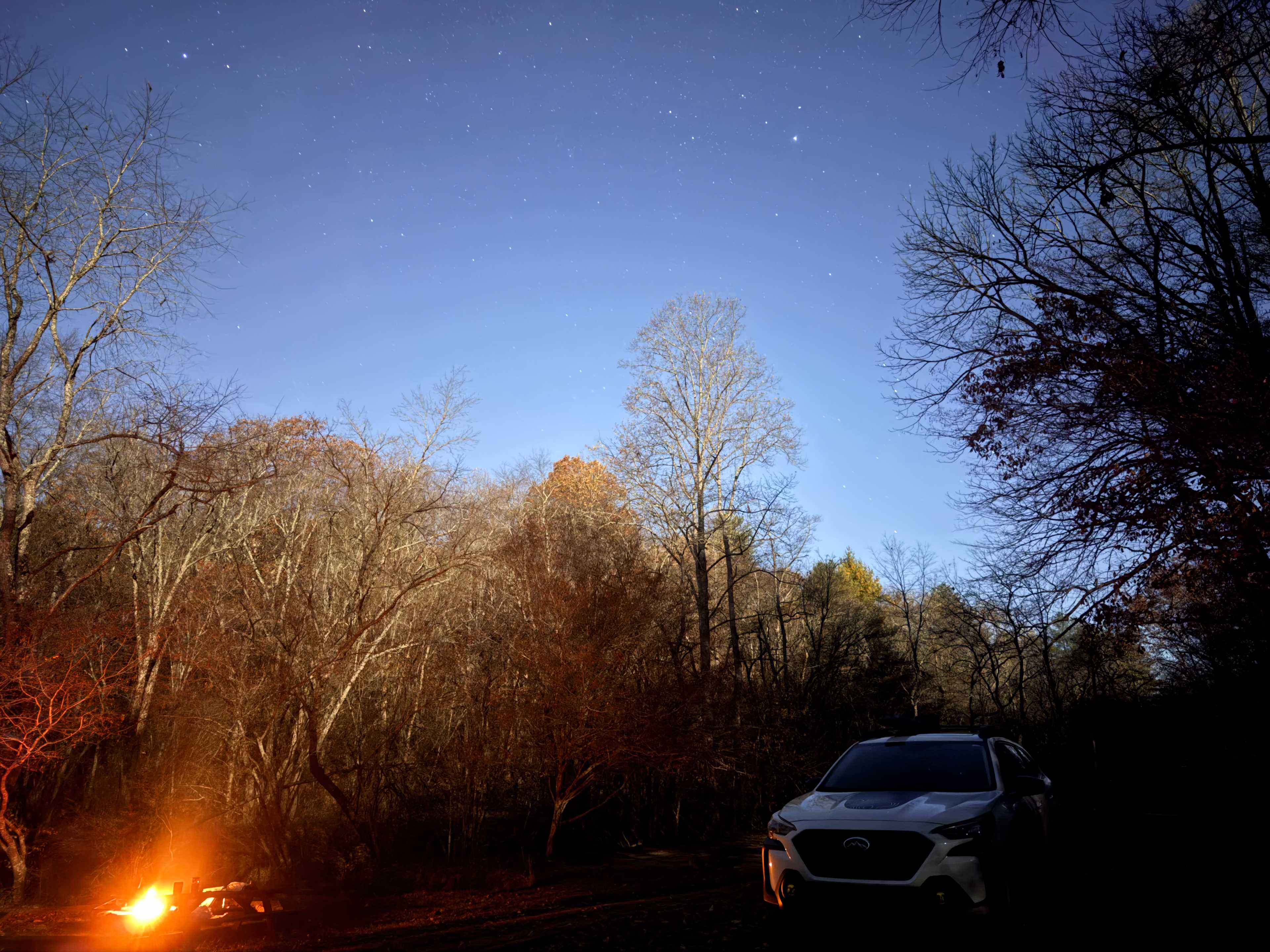 Parking pad and fire pit 