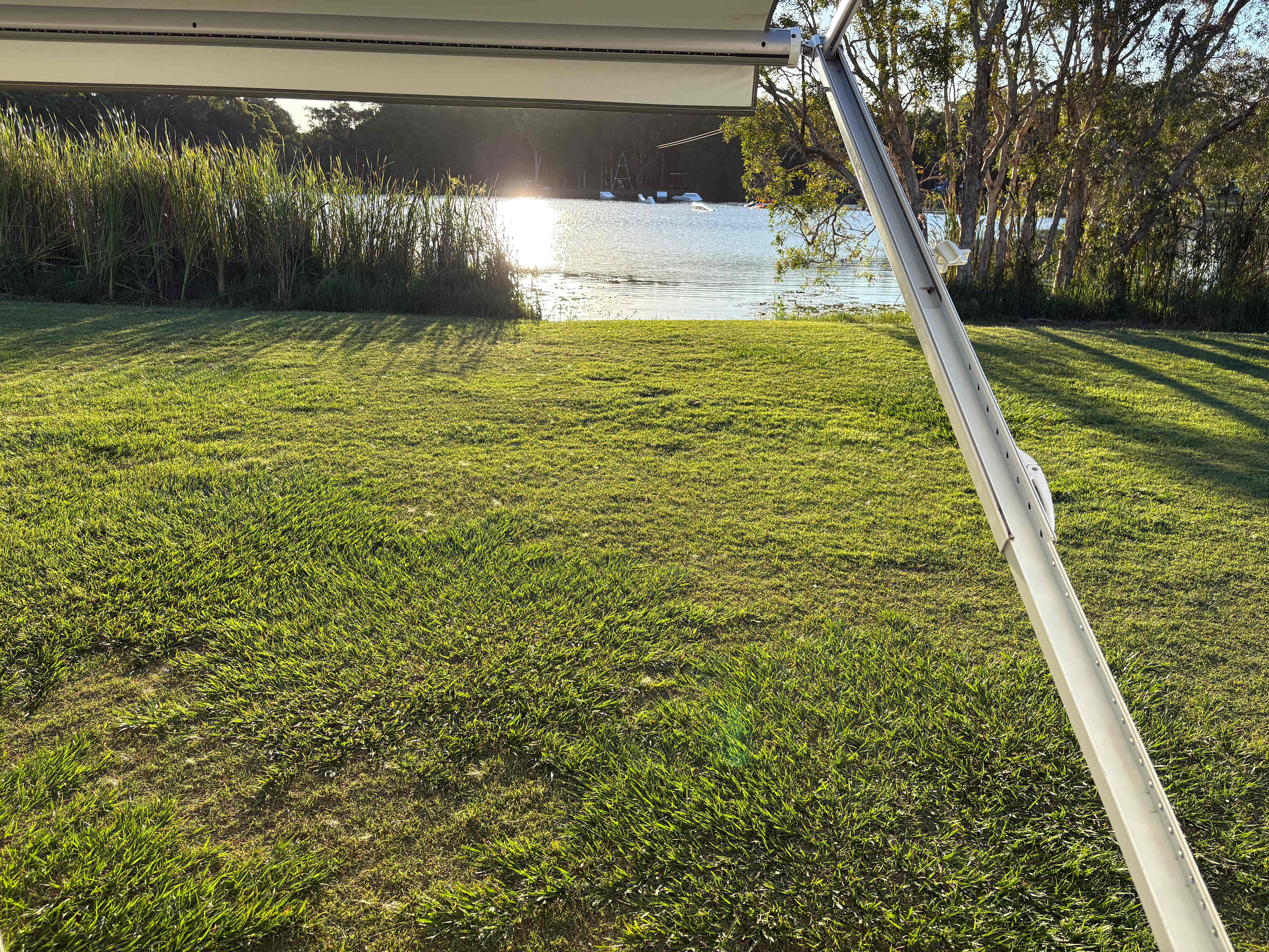 Late afternoon view from our van