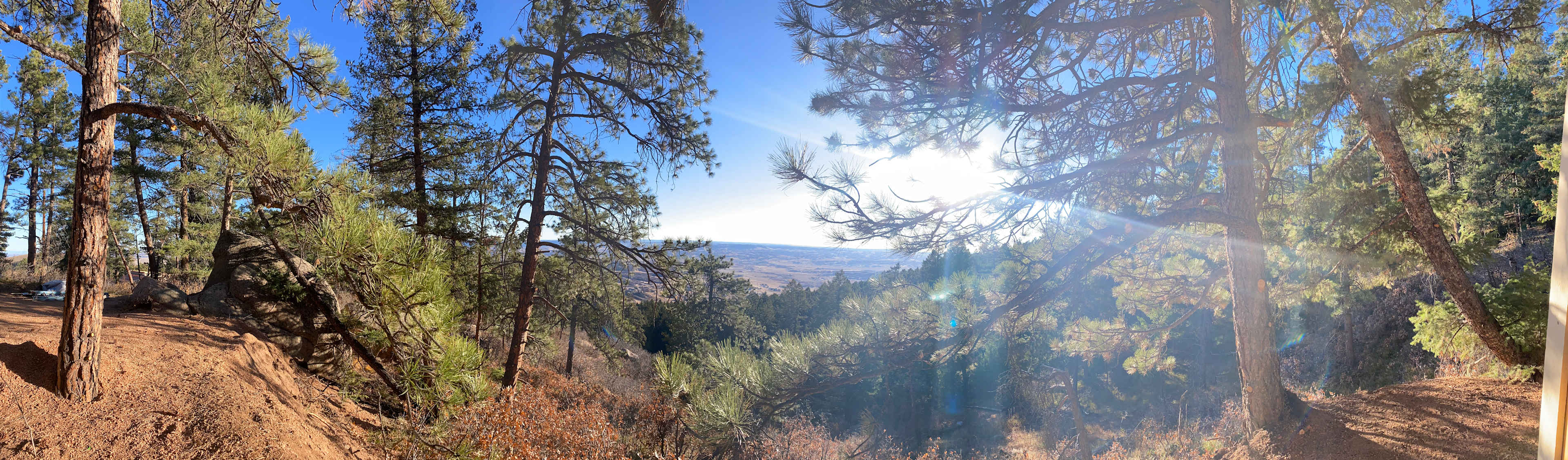 Panorama of the view. Was so fun to watch out the window all night. 