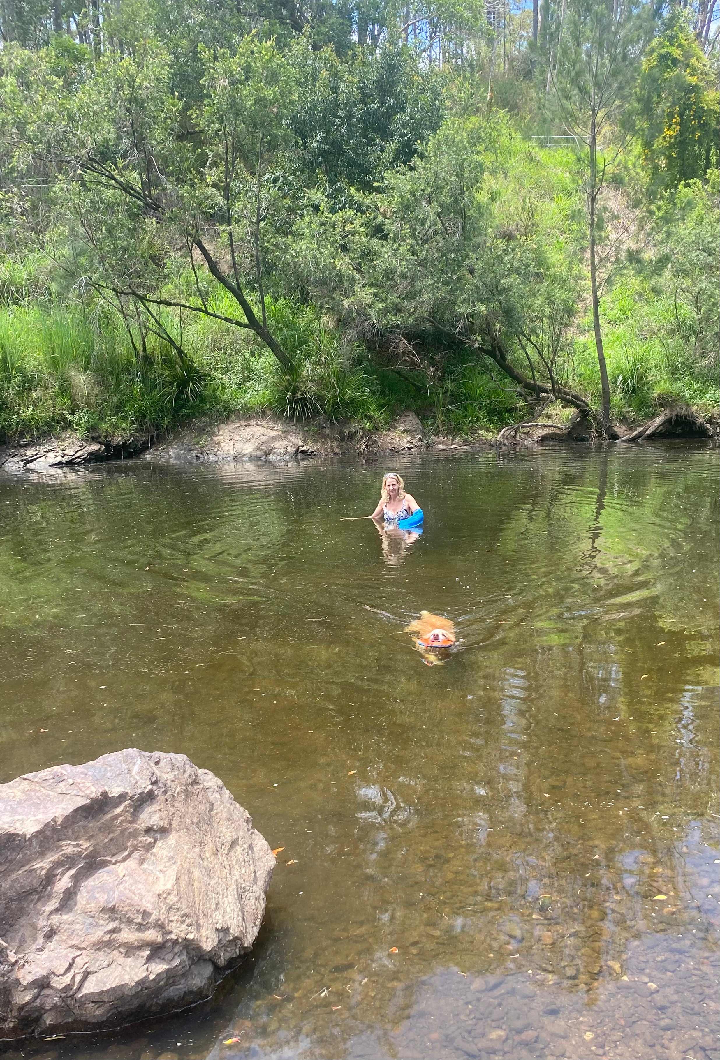 The creek was lovely. 