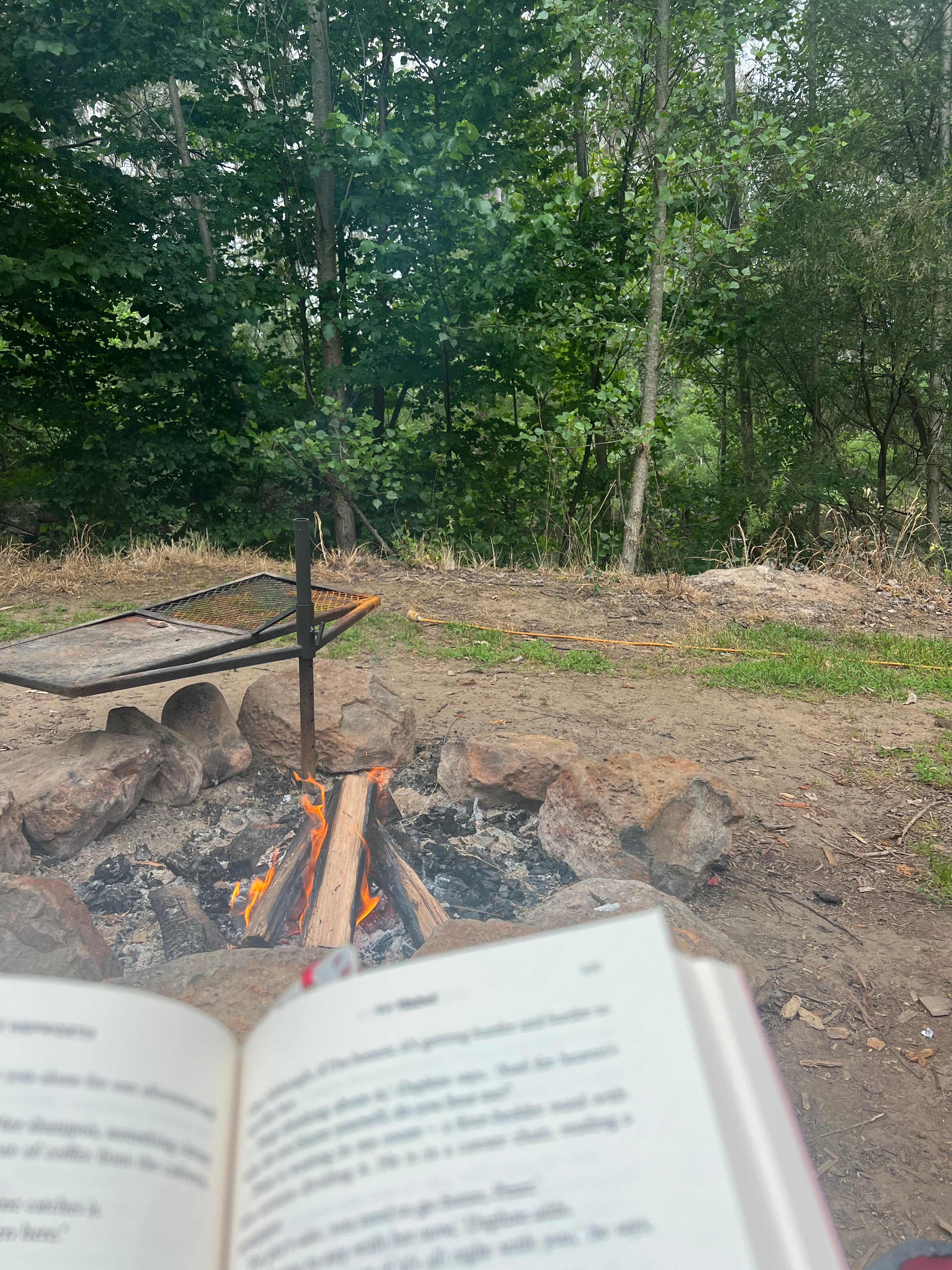 Fire place on the side right by the river