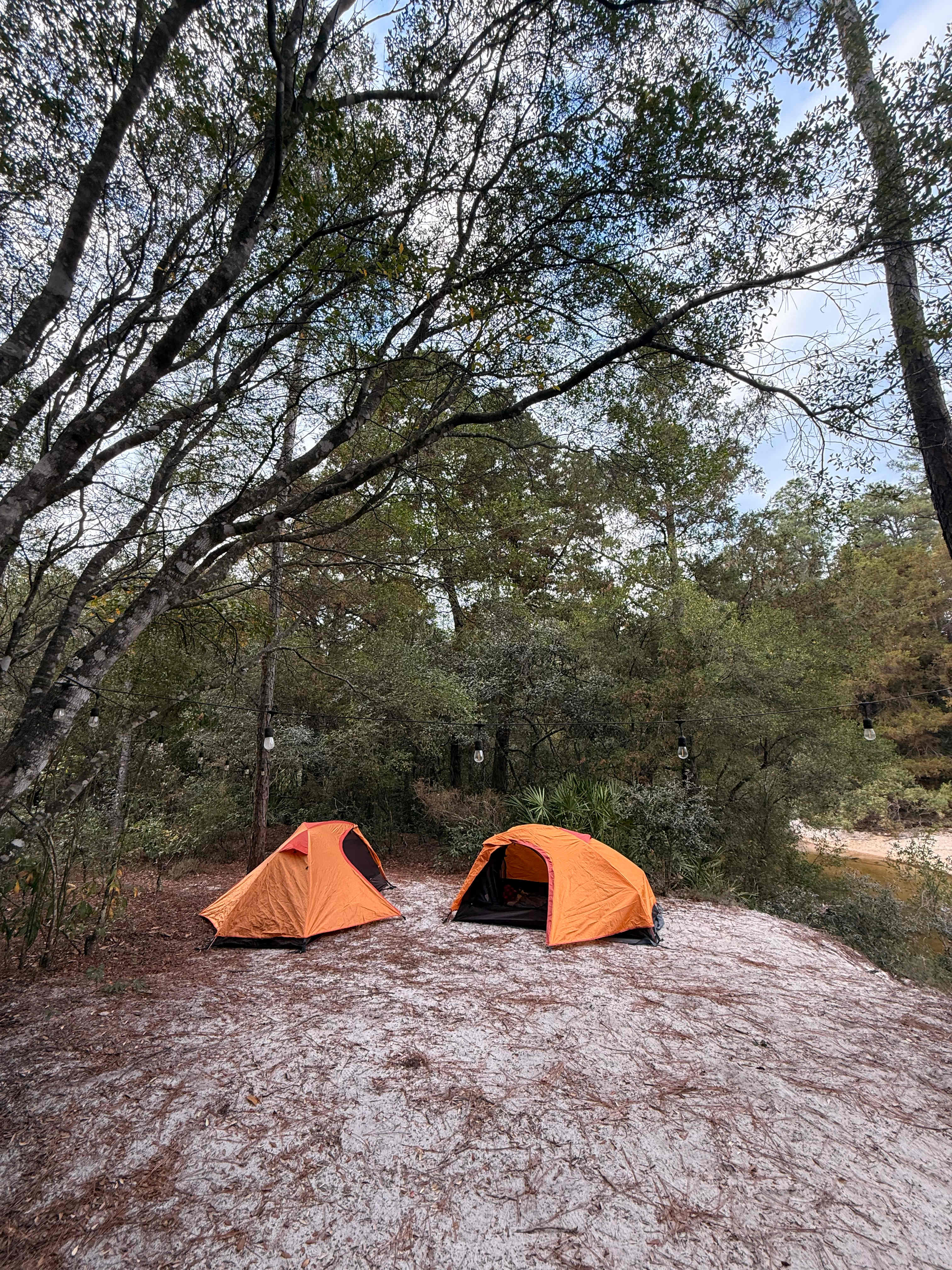 2 small tents for with plenty of extra space.