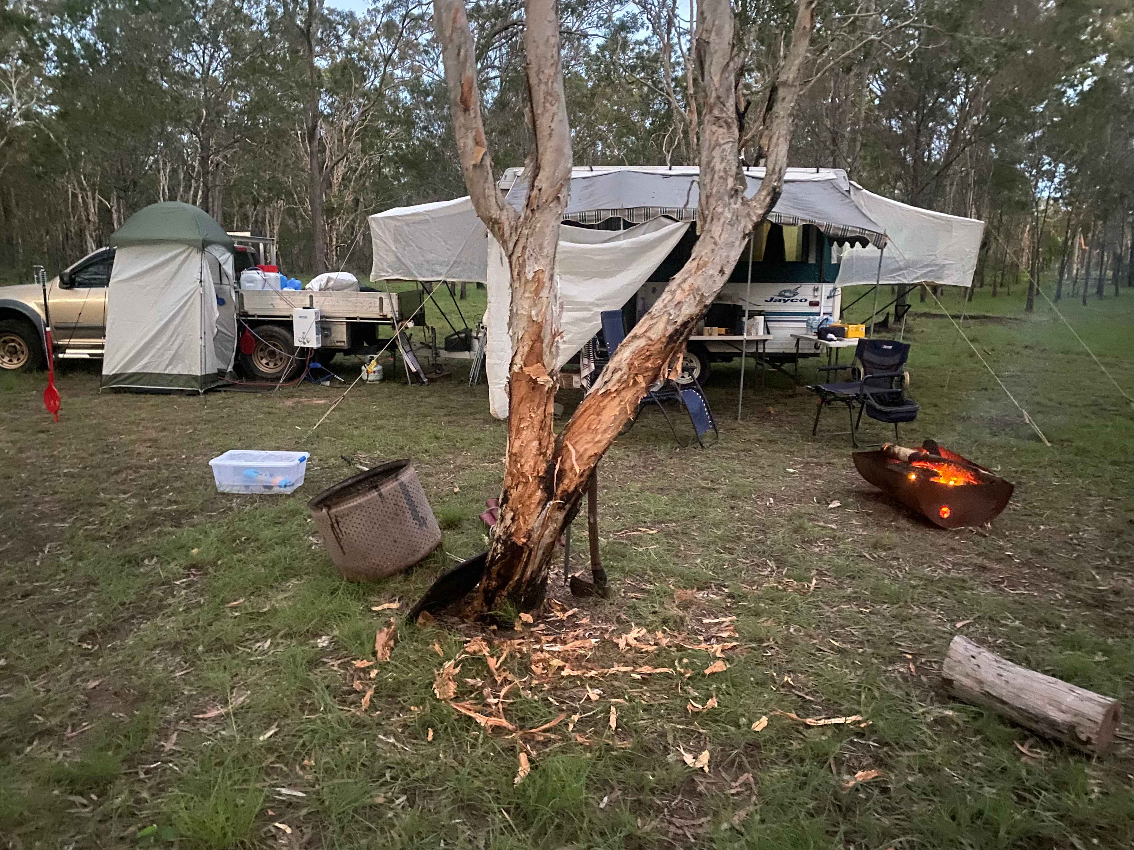 Our setup, it’s a large camping area