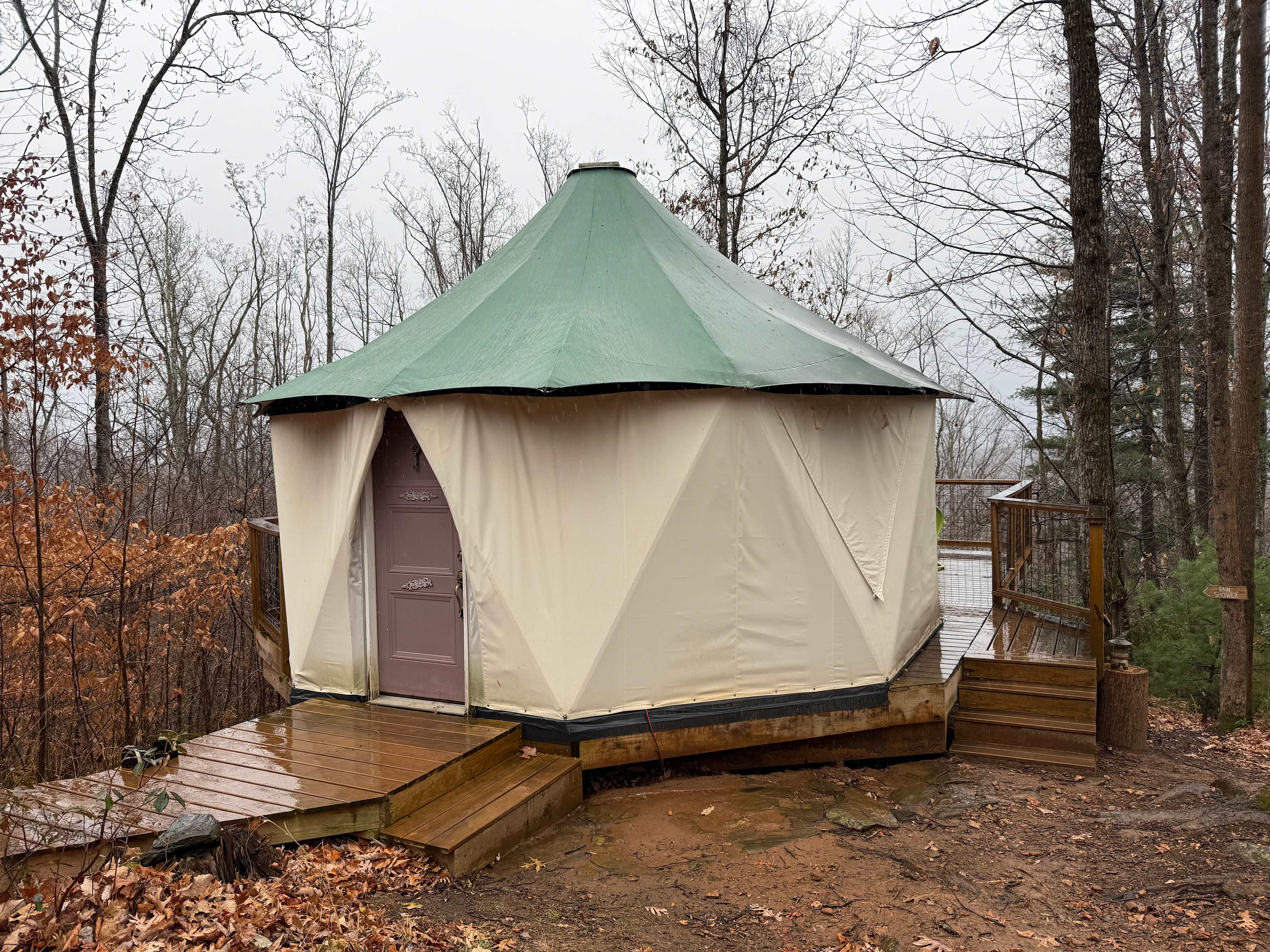 Not pictured: fire pit to the right 