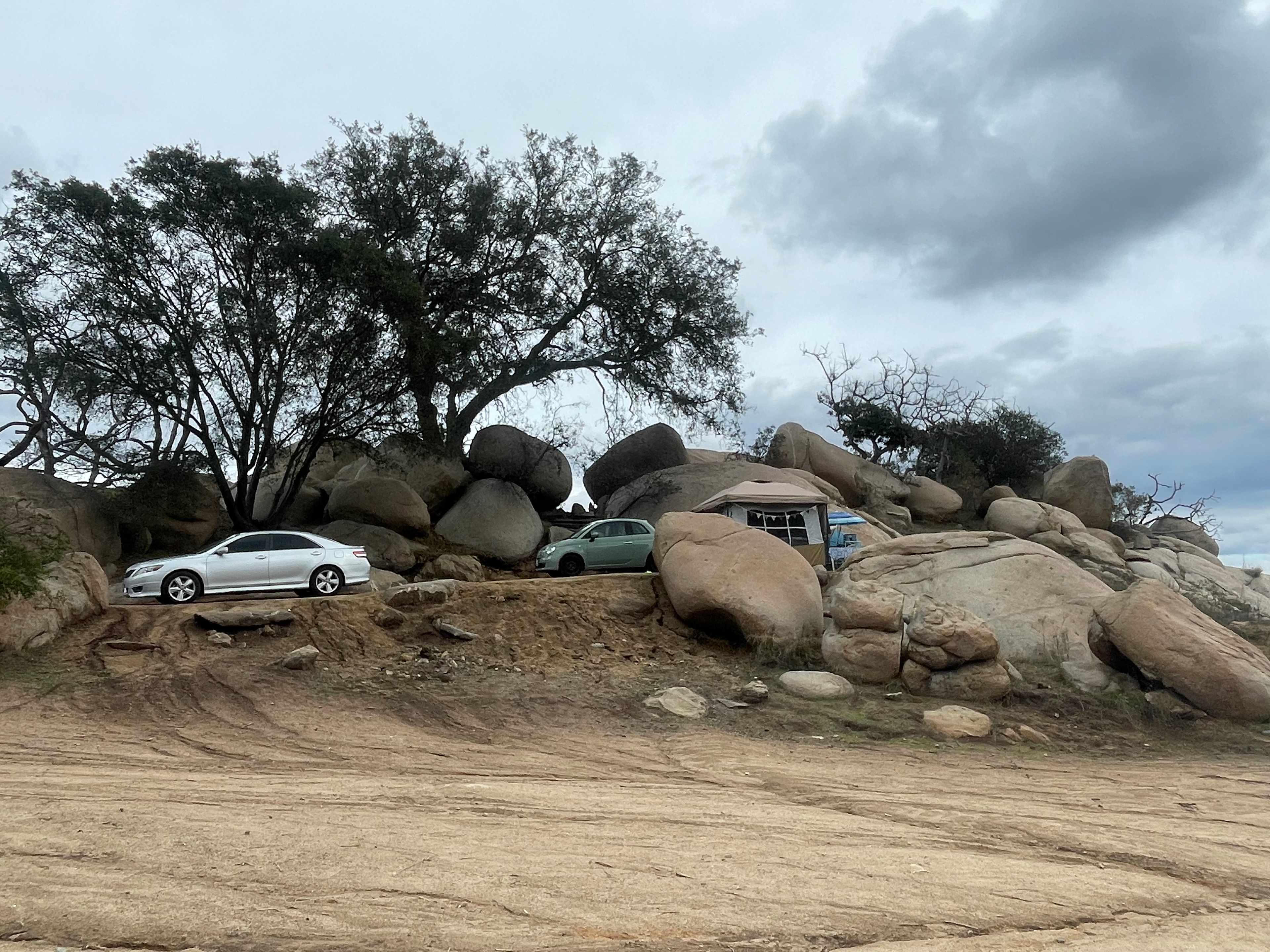 no problem getting our 2wd cars to the top of the hill, even in the rain. 