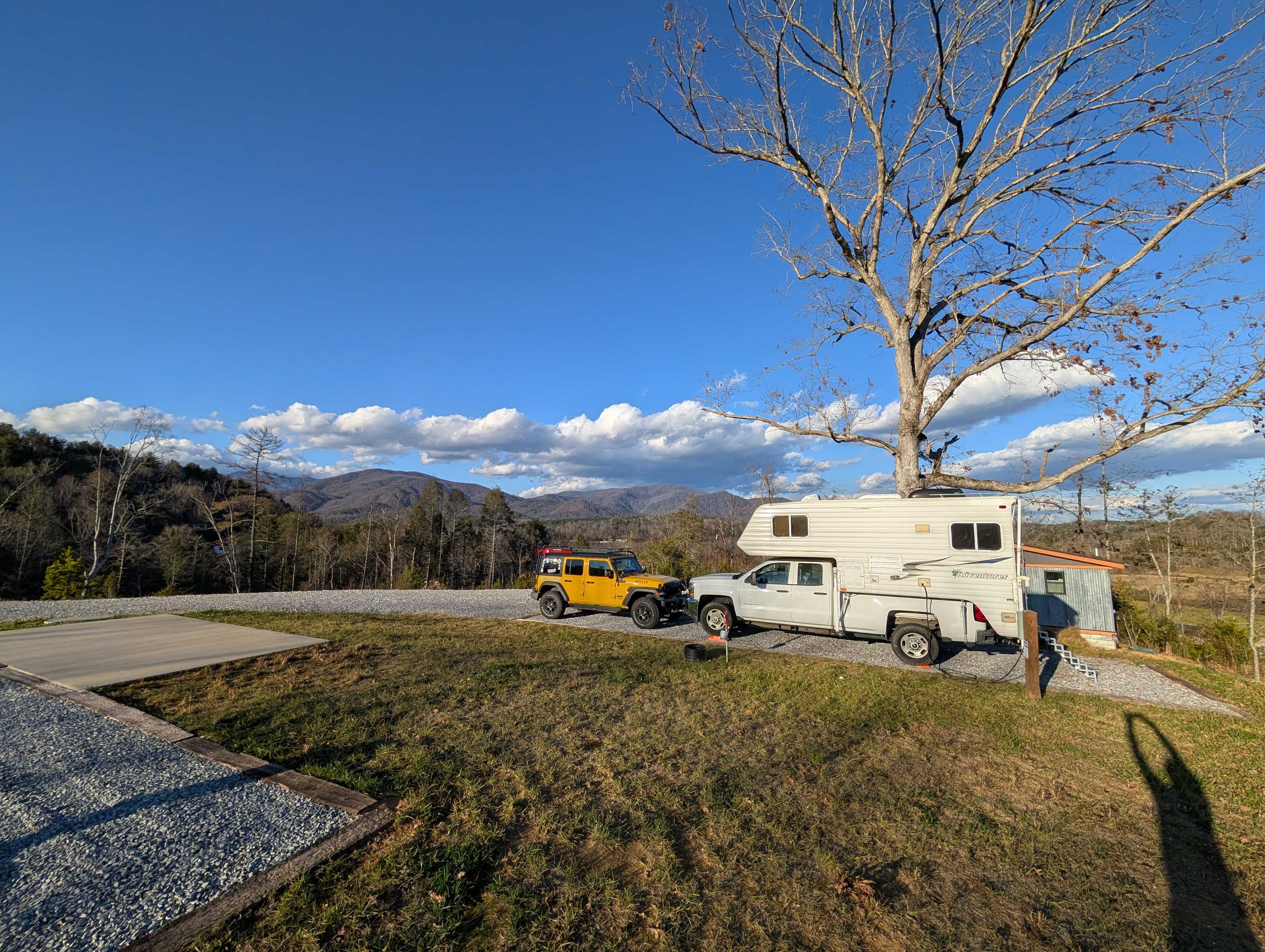 My rig at the site nearest the bathhouse.