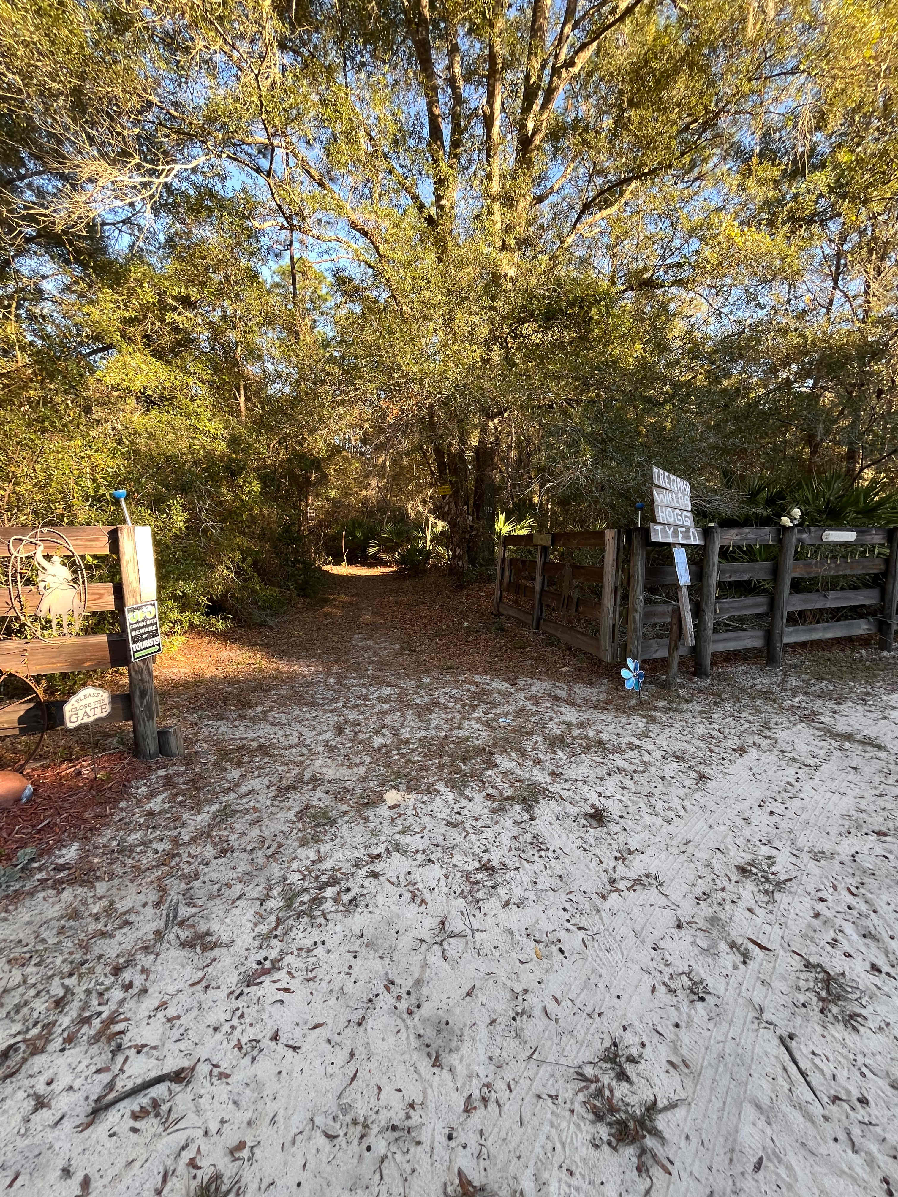 Entrance to short trails