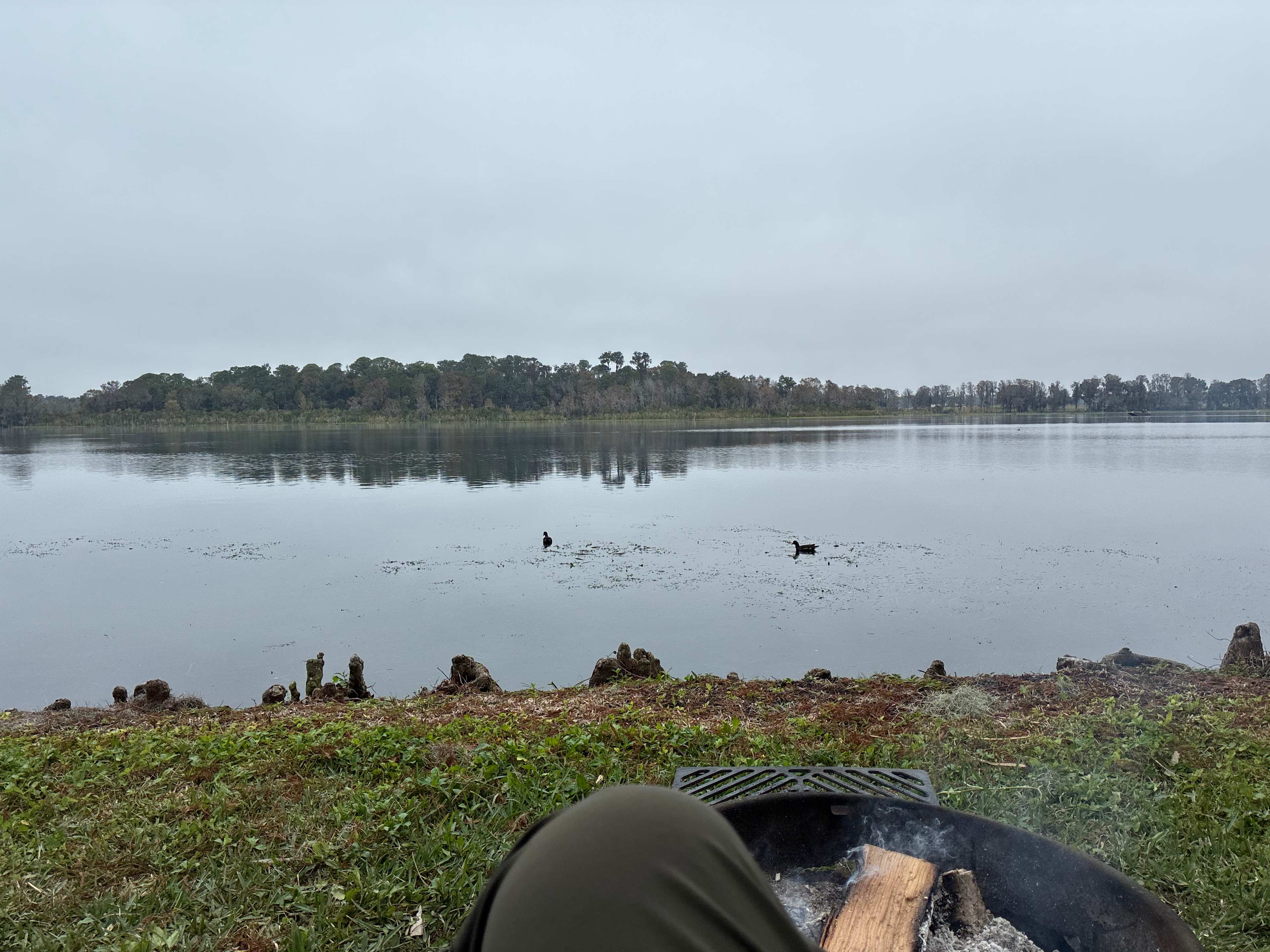 View of the lake from camp site 