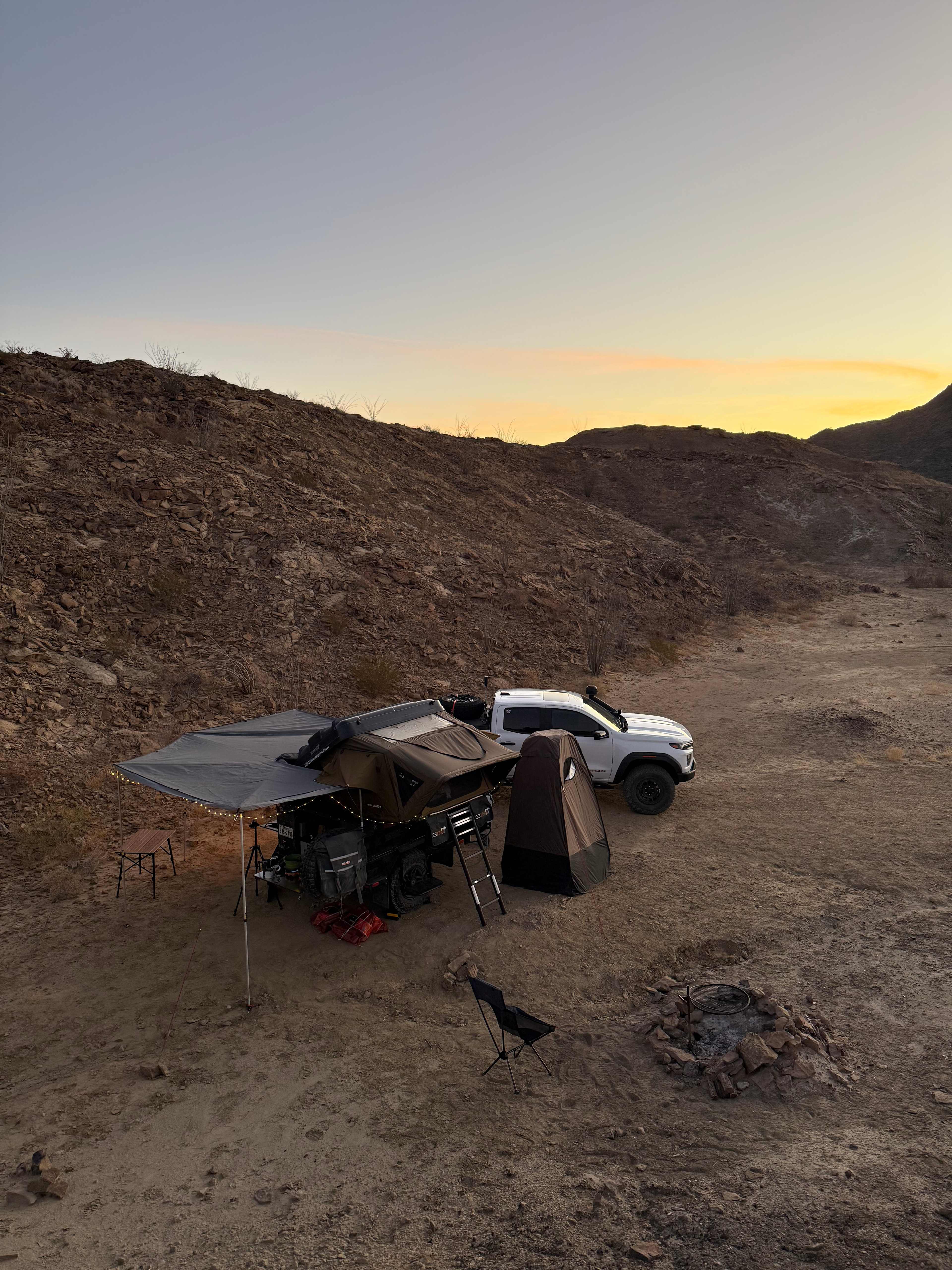 View of campFrom the hill