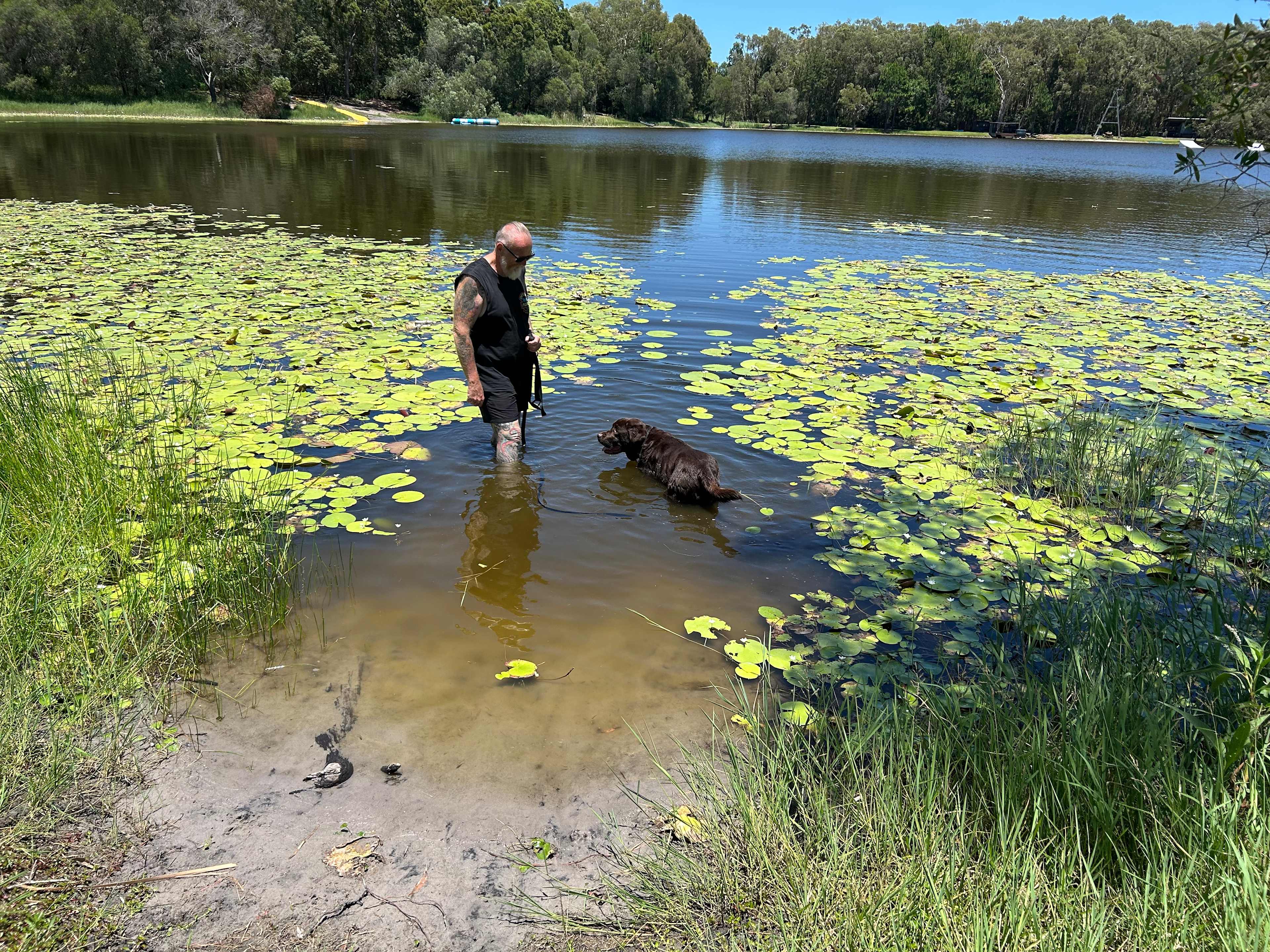 Beautiful clean lake for swimming 