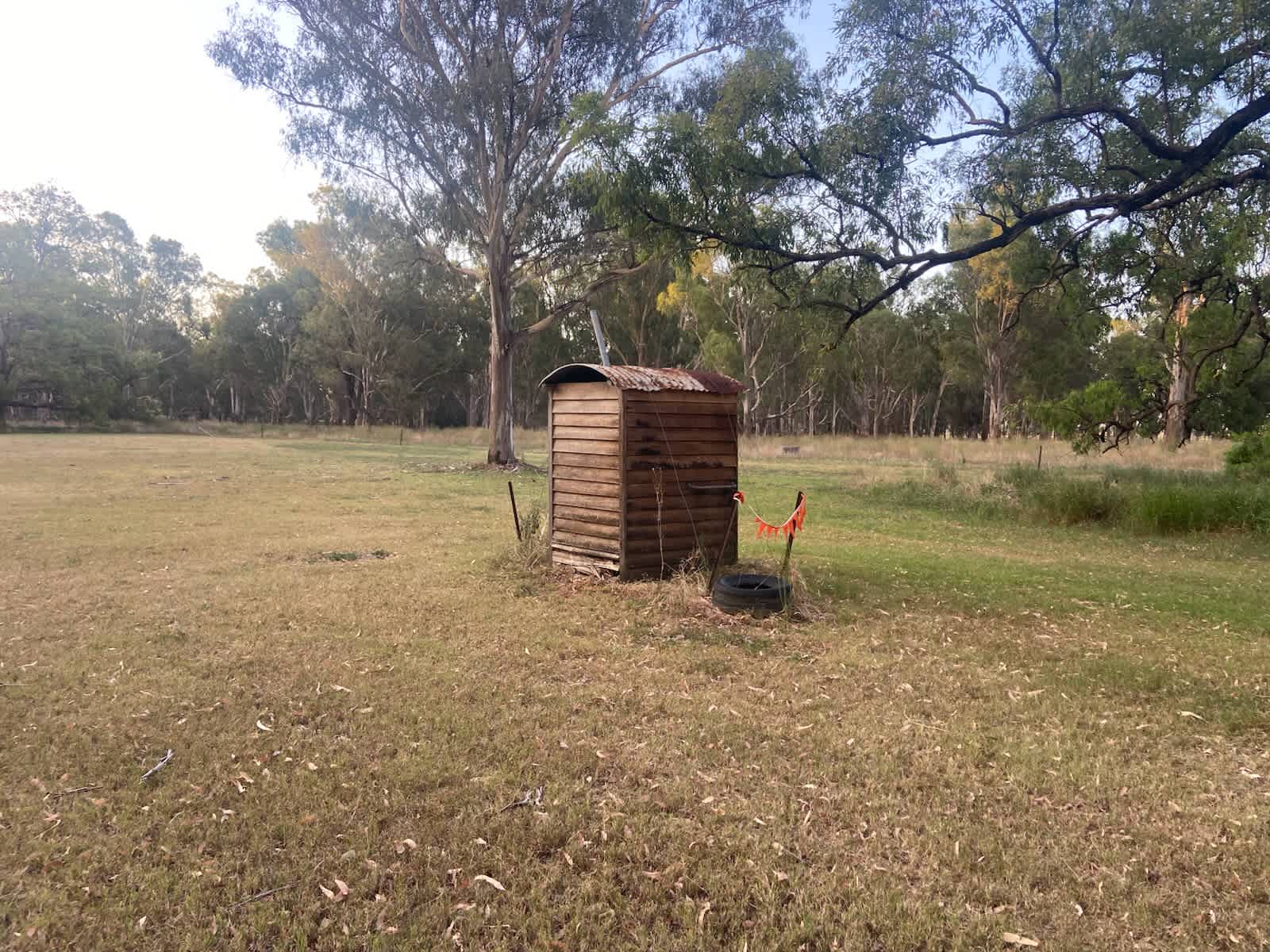 Well kept long drop toilet