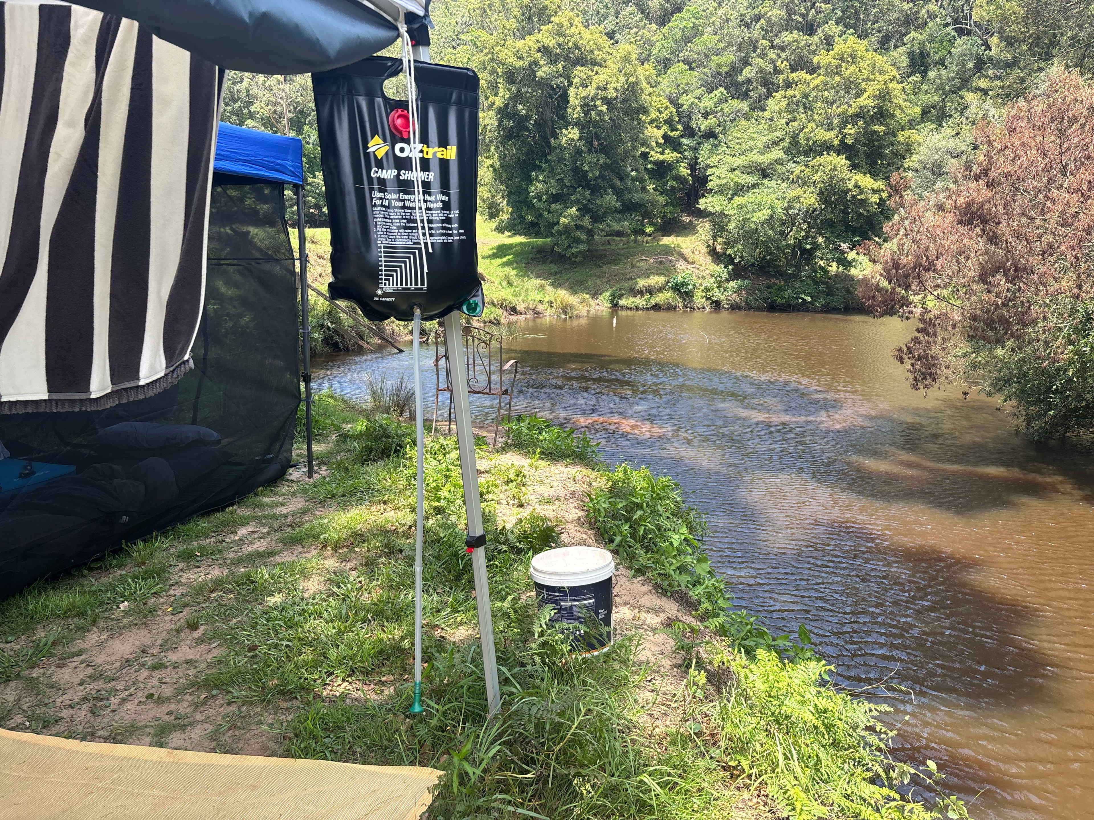 Camp right on the creek