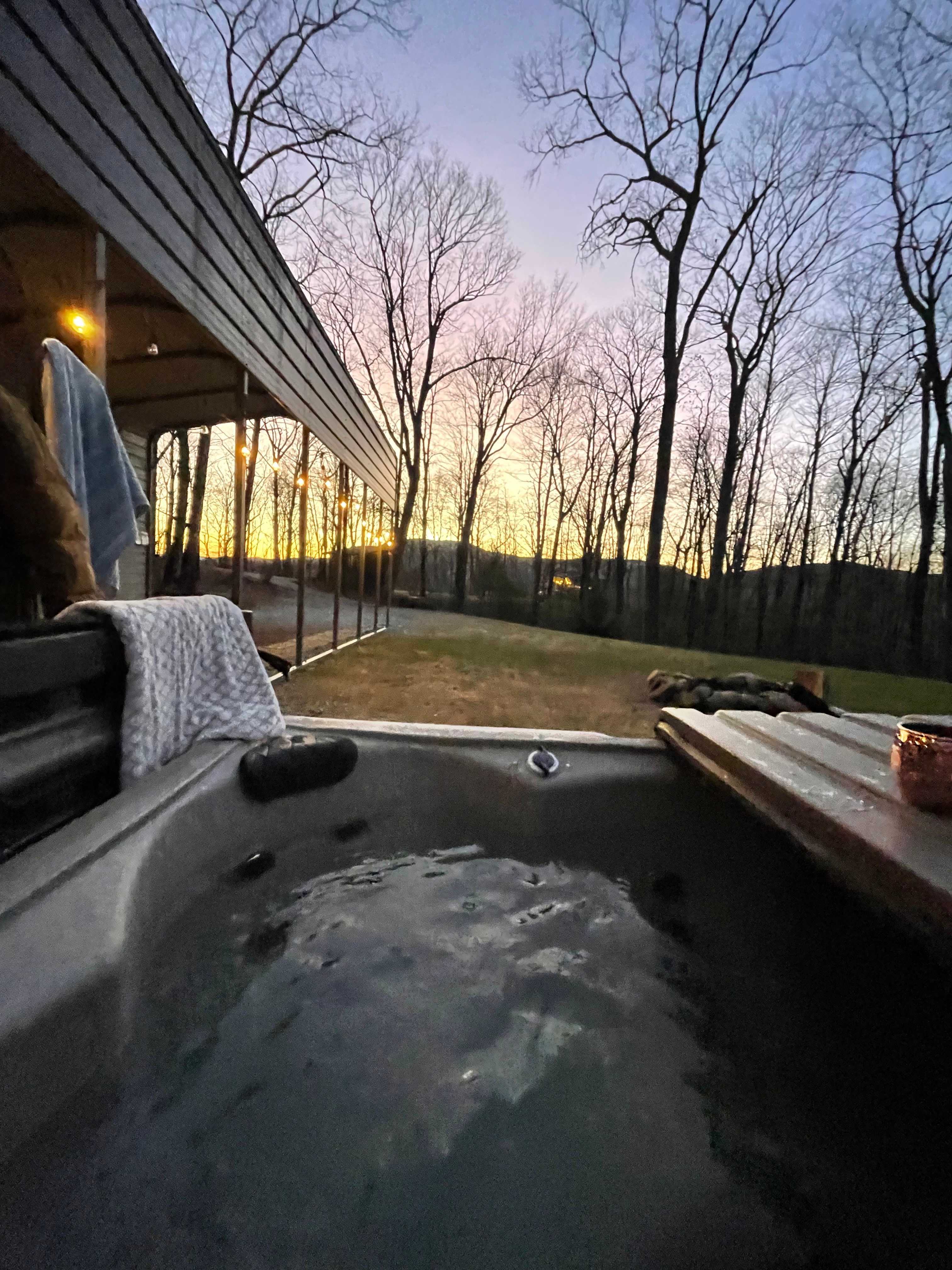 Hot tub views! 