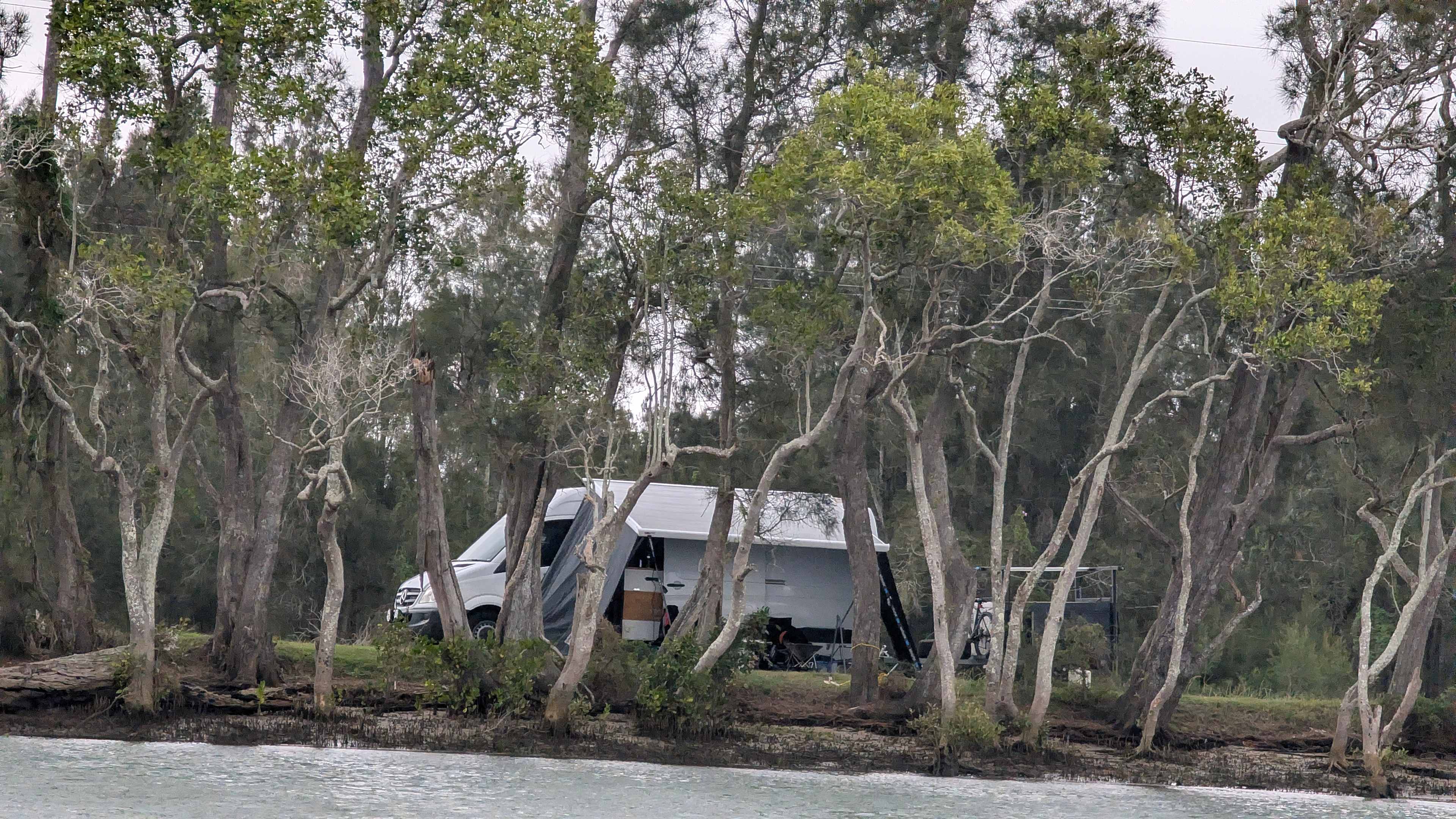 Campsites along the water