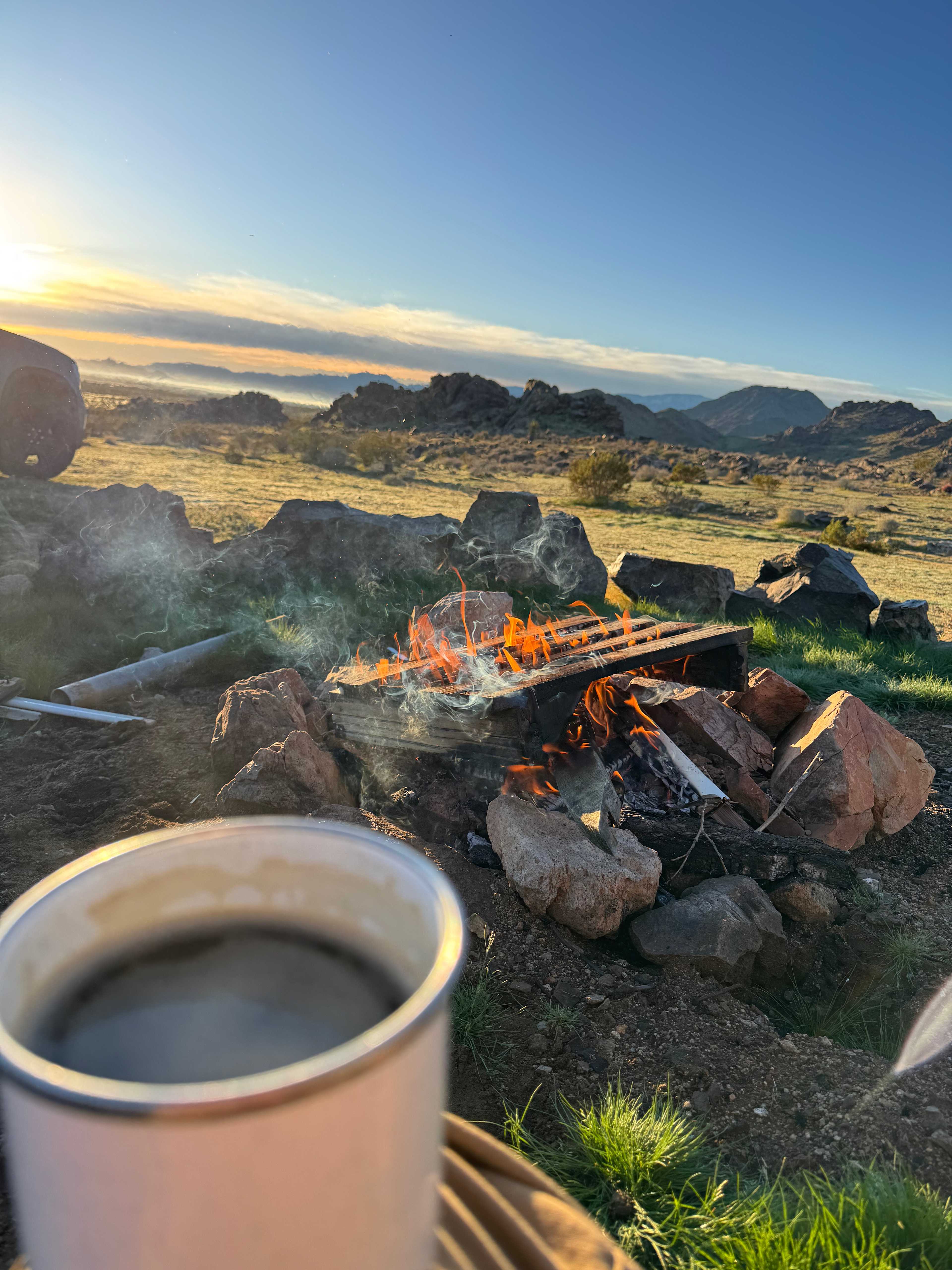 Mojave Moonlight Camping