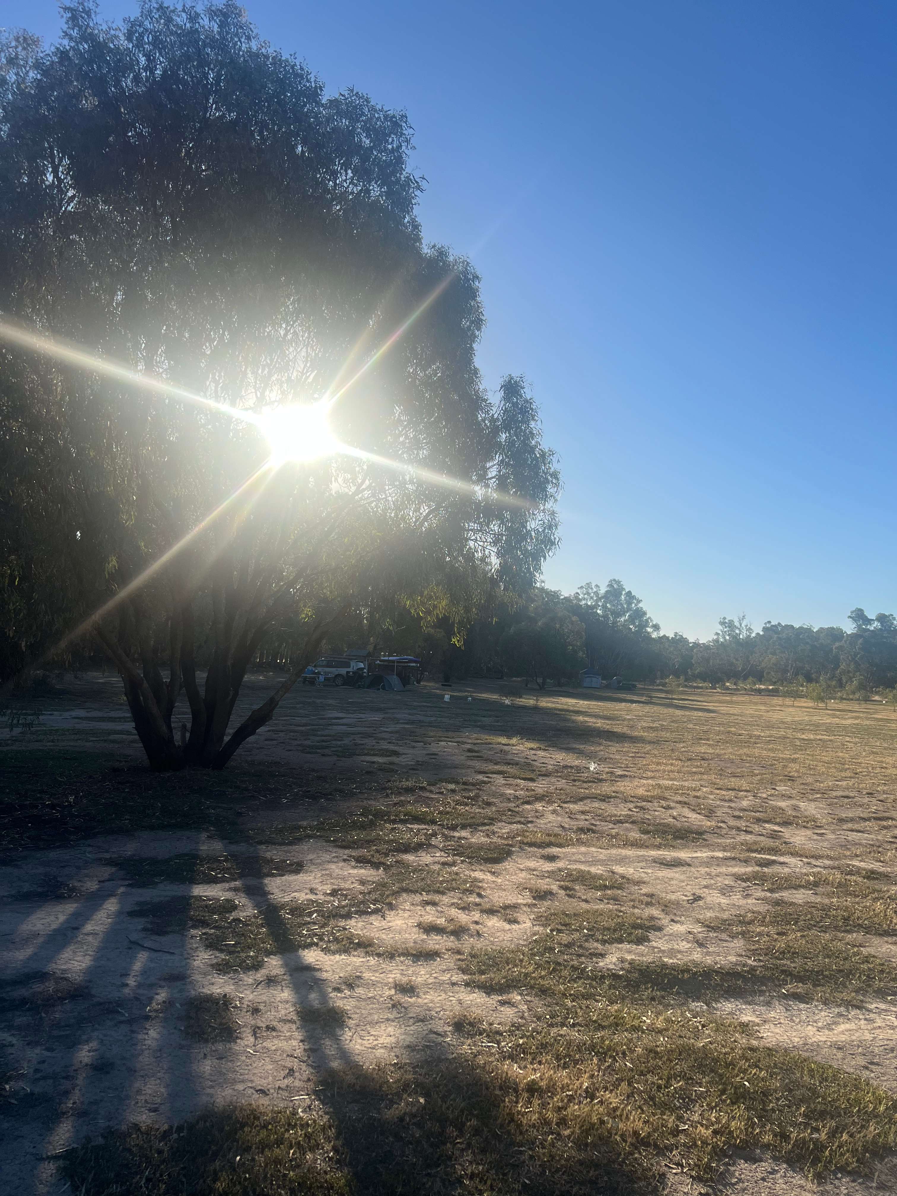 Sunset over our campsite 