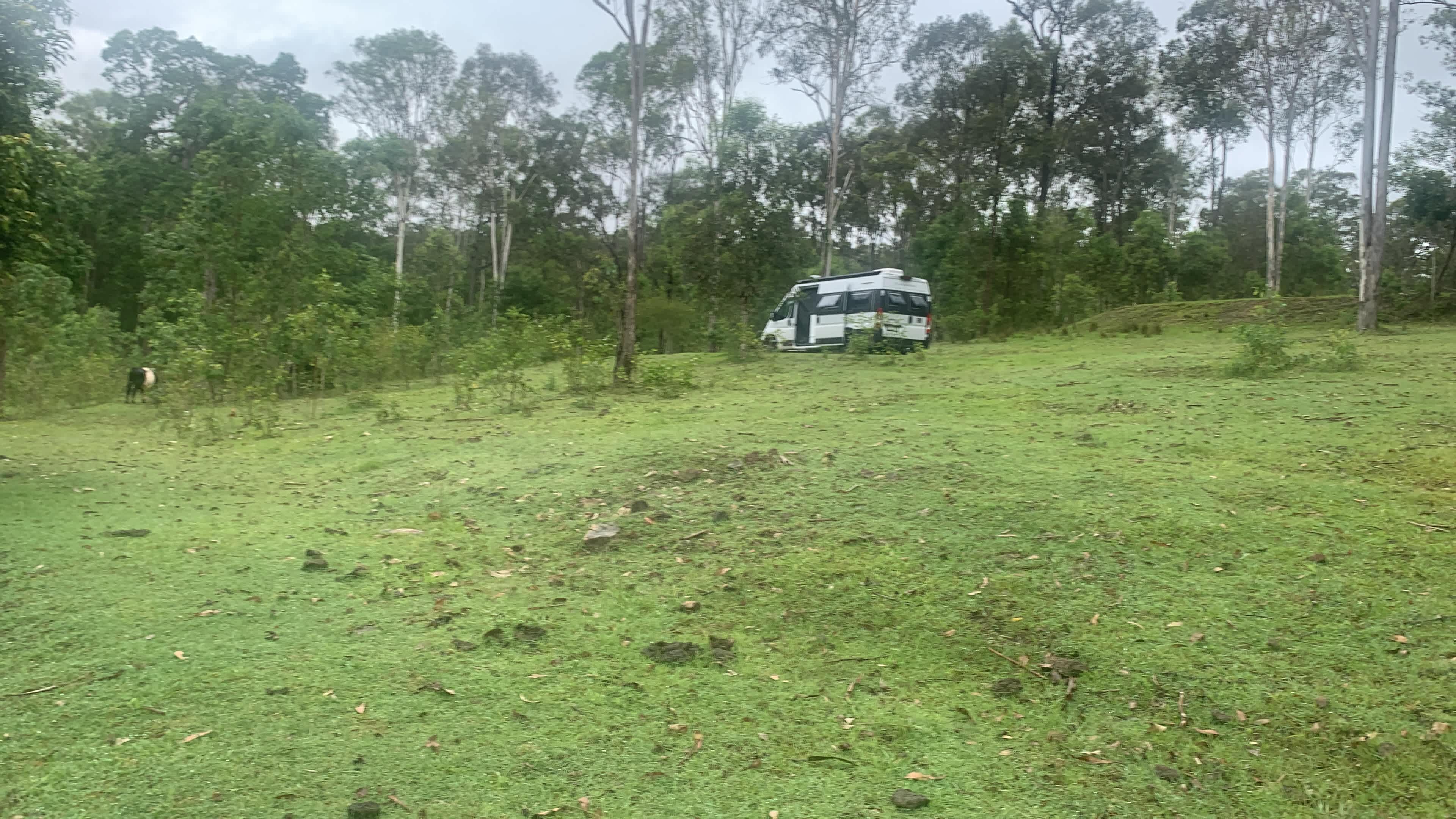 The site was flat with a lovely dam outlook