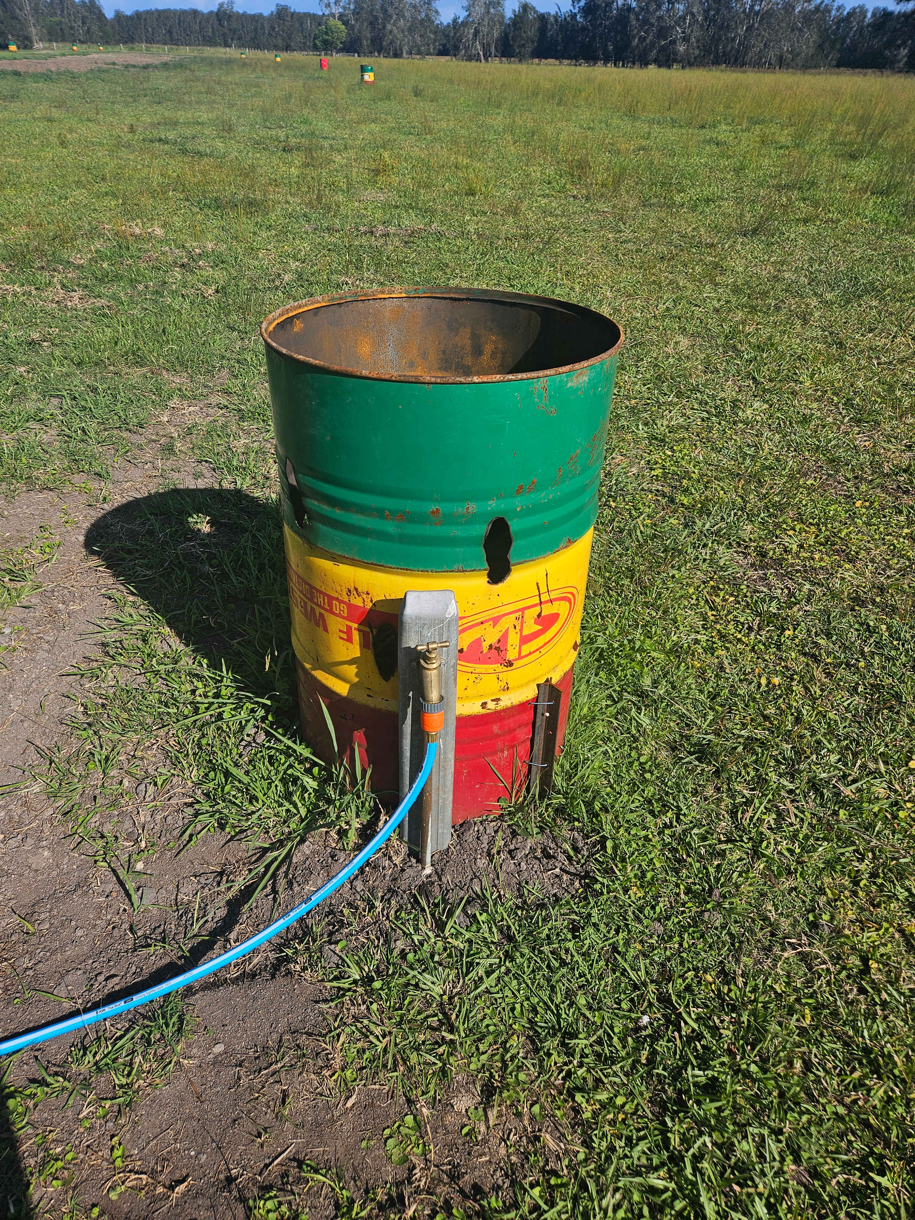 Fresh town water dotted throughout to fill up our tanks