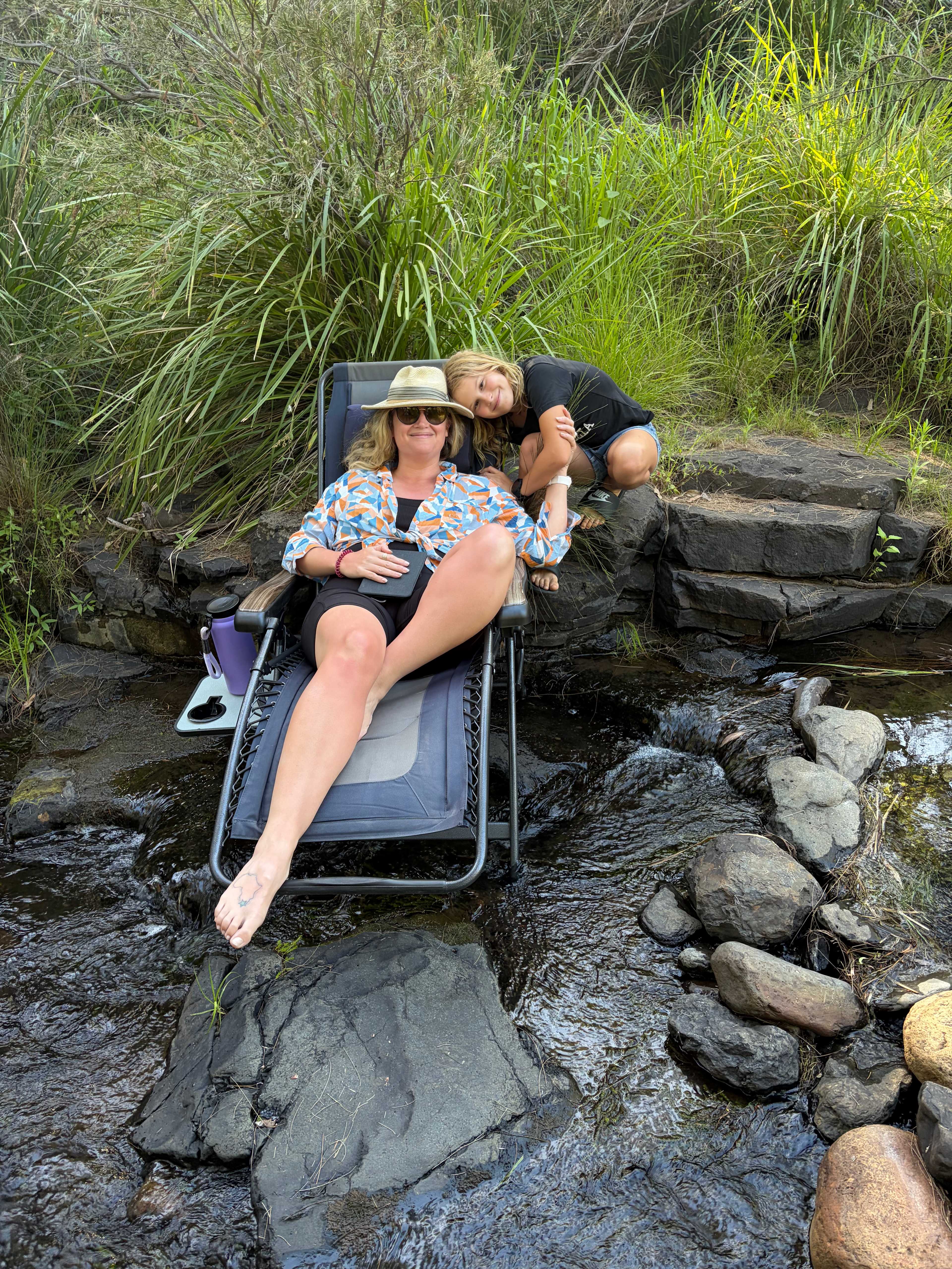 Relaxing in the creek