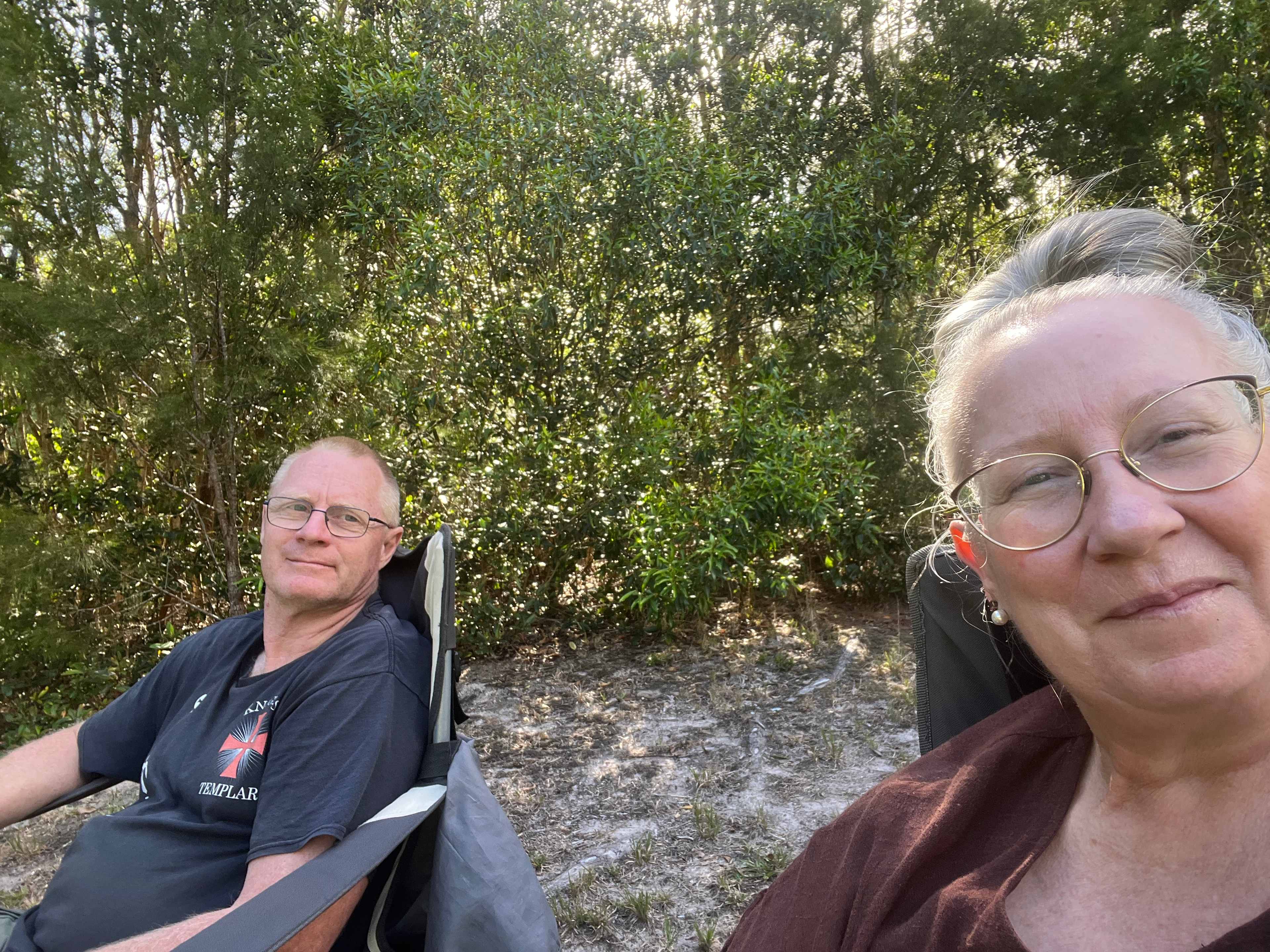 Relaxing to bird song before dinner and bed.