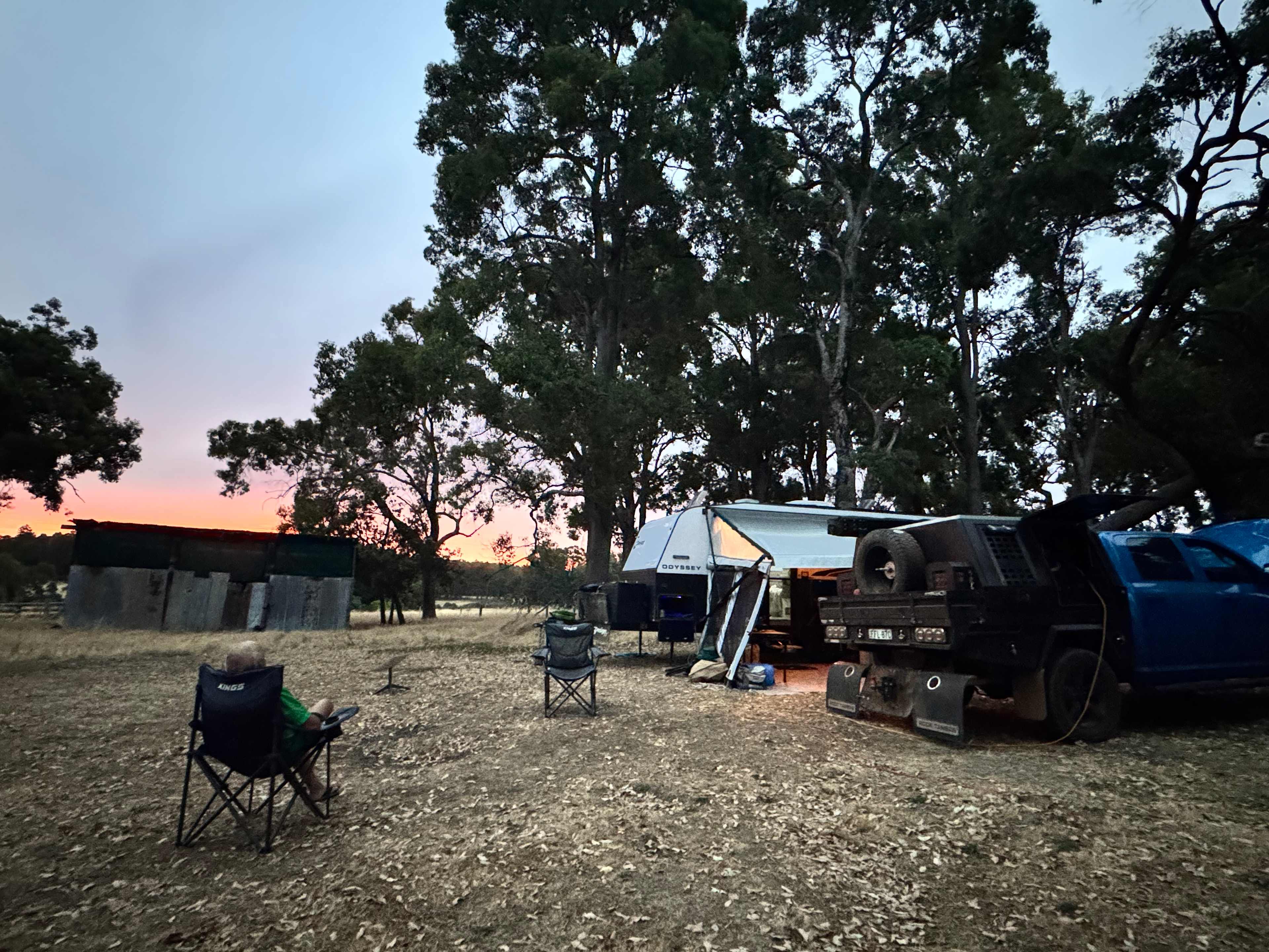 We noticed that if the van is parked this way, you will be protected from the afternoon sun
