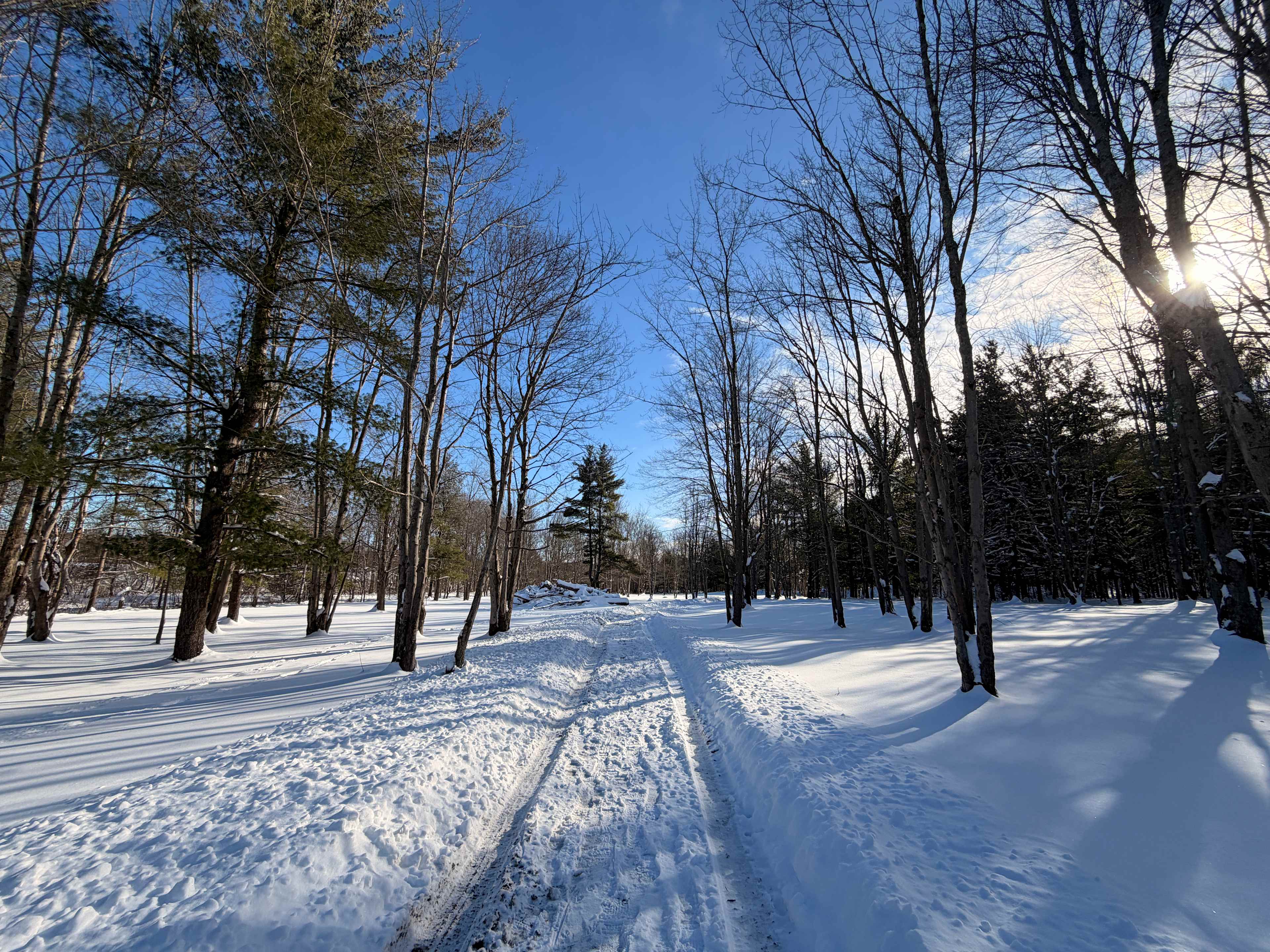 Came in a snowstorm and needed 4Wd to get back to the no hook up site but Neil ran a plow through after a heavy snowfall 