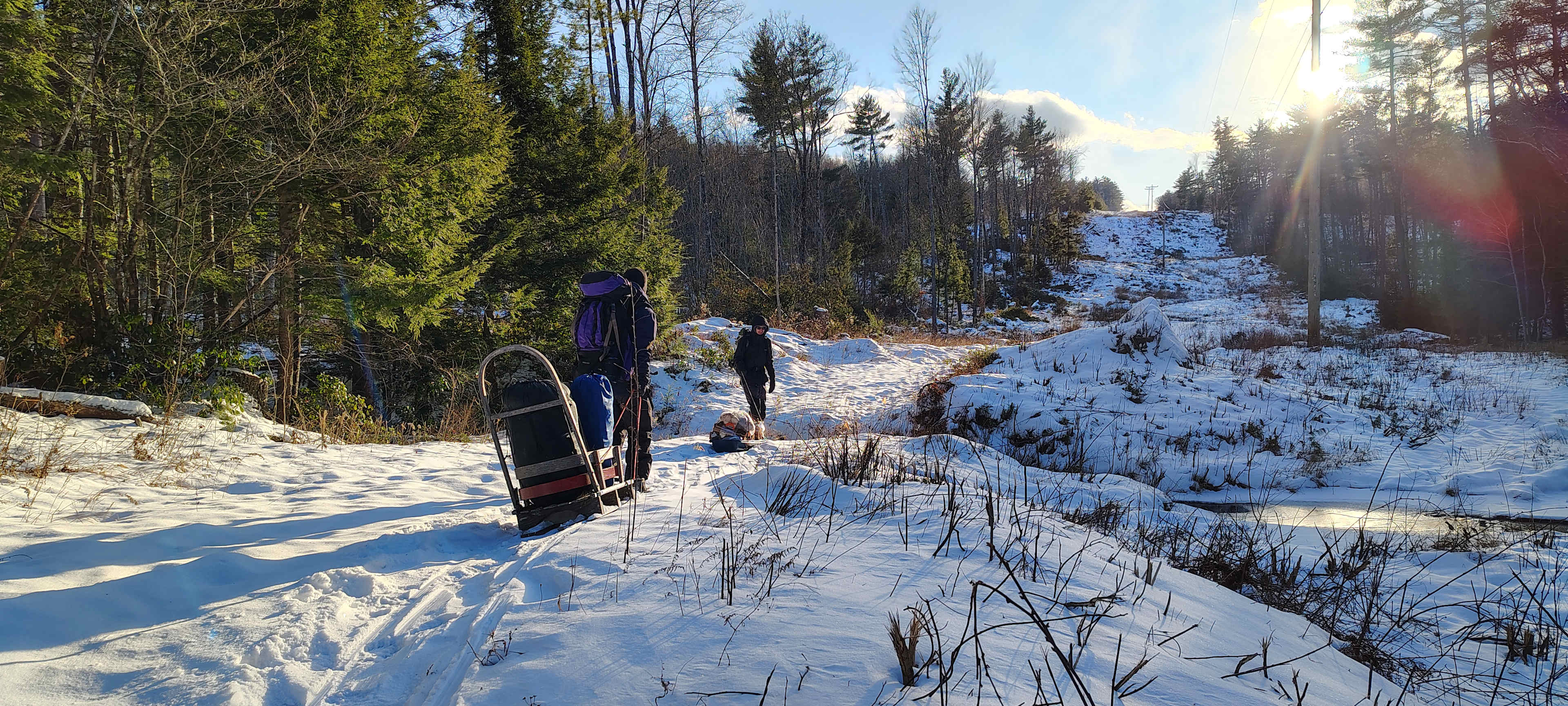 The middle stretch of the quarter-mile journey. 