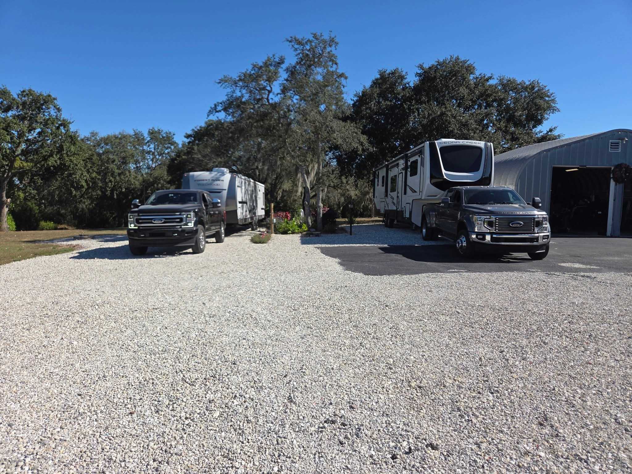 Friends parked next to each other 