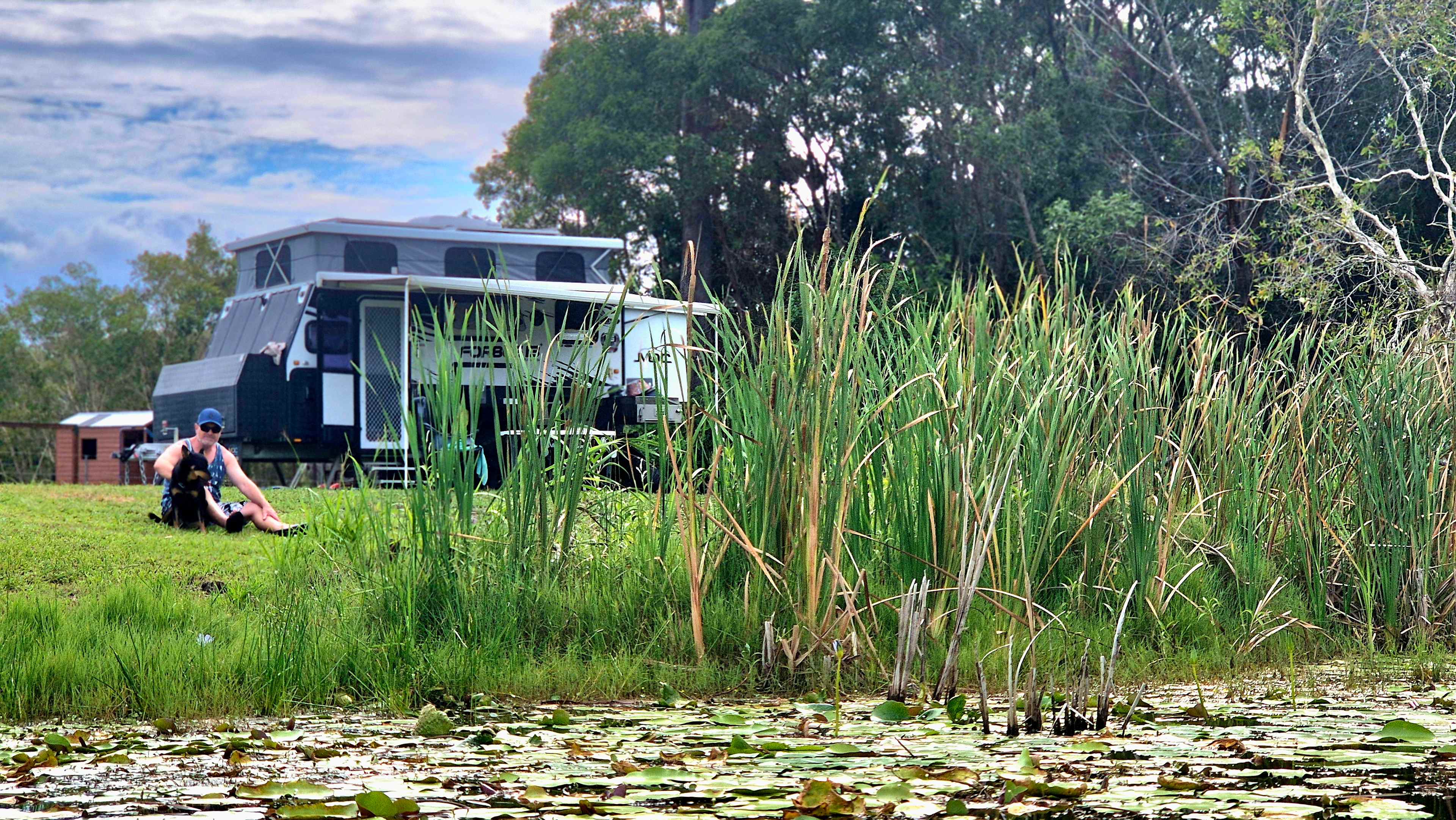 Relaxing near the dam