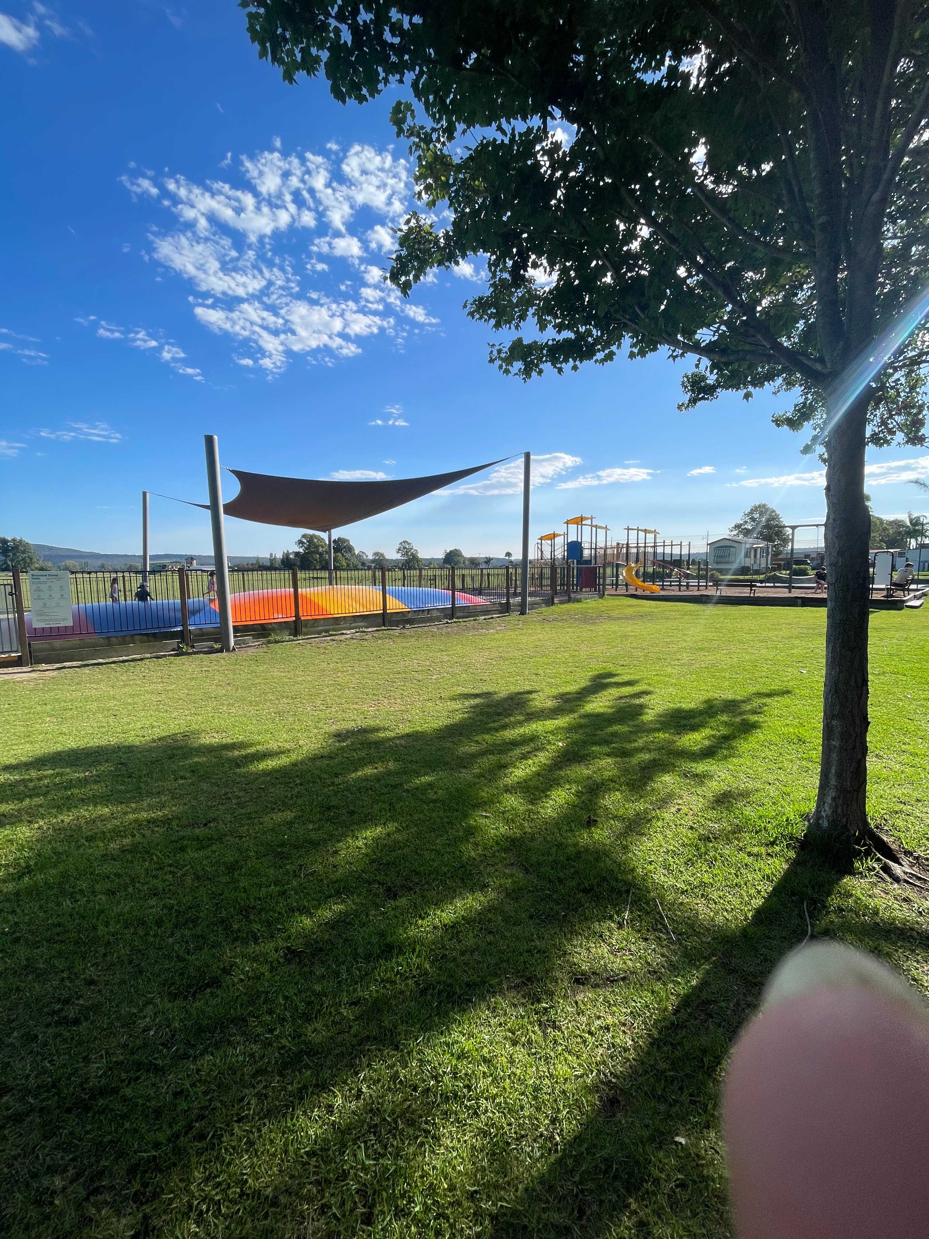 Sitting at where some of the unpowered grass spots are looking at kids area! Great spot! 