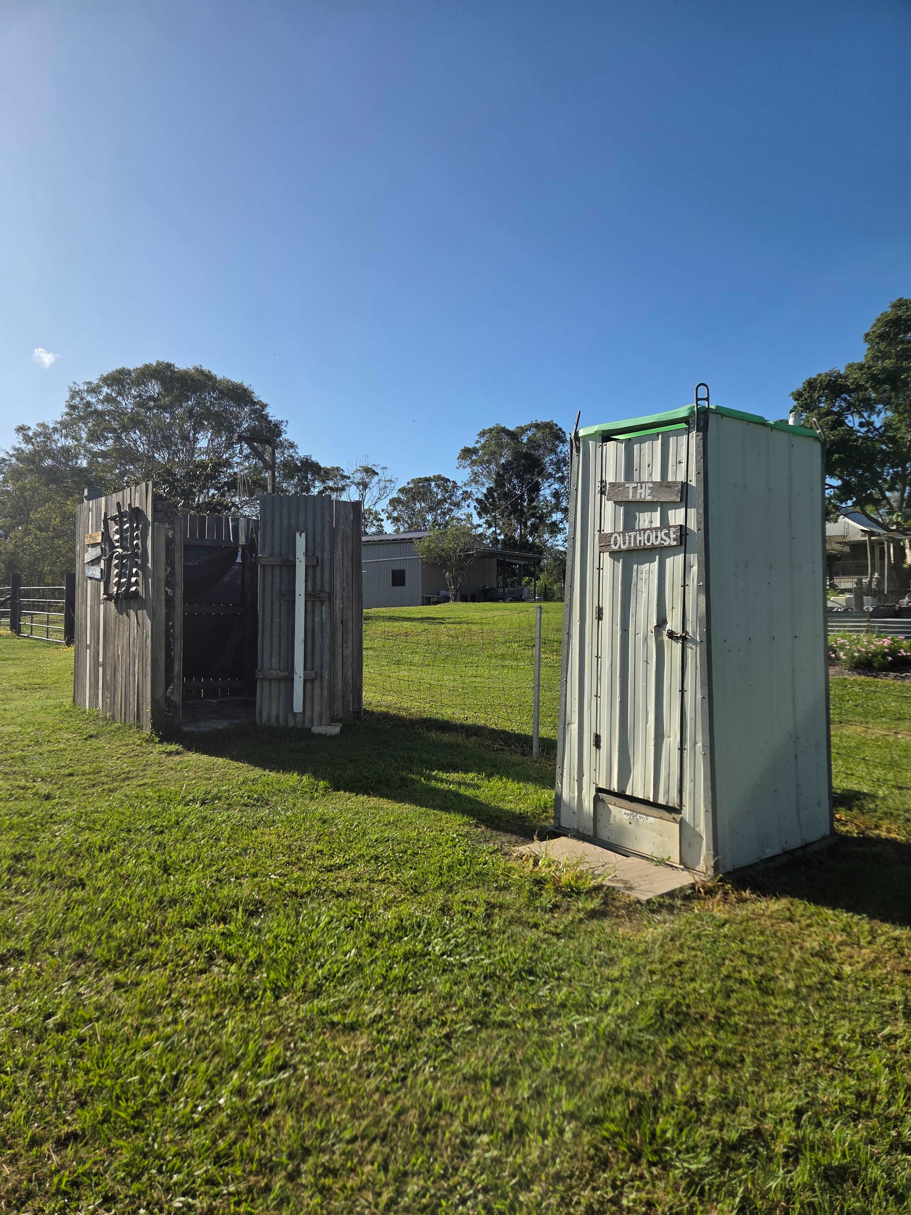 Was expecting the worst with the outhouse but its actually a very clean and well maintained ex-portaloo