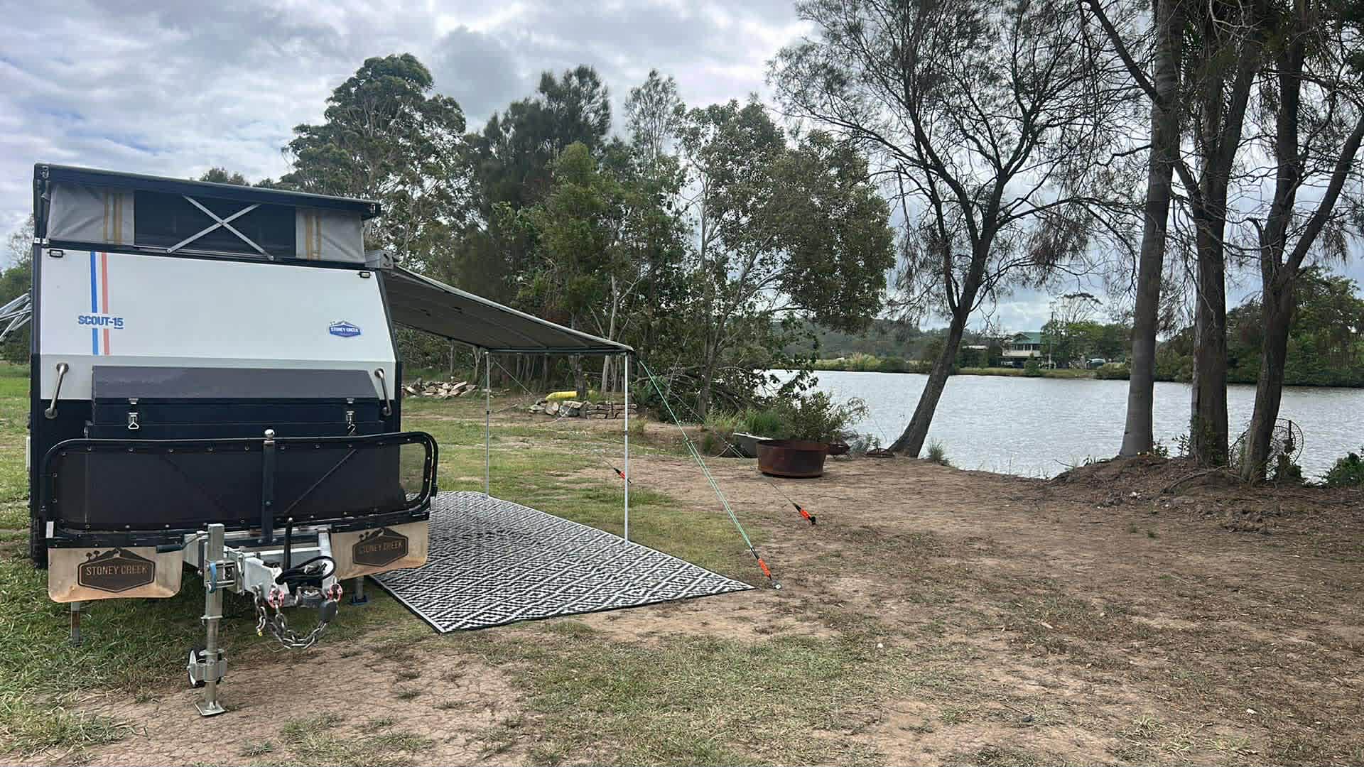 Nice river front campsite.