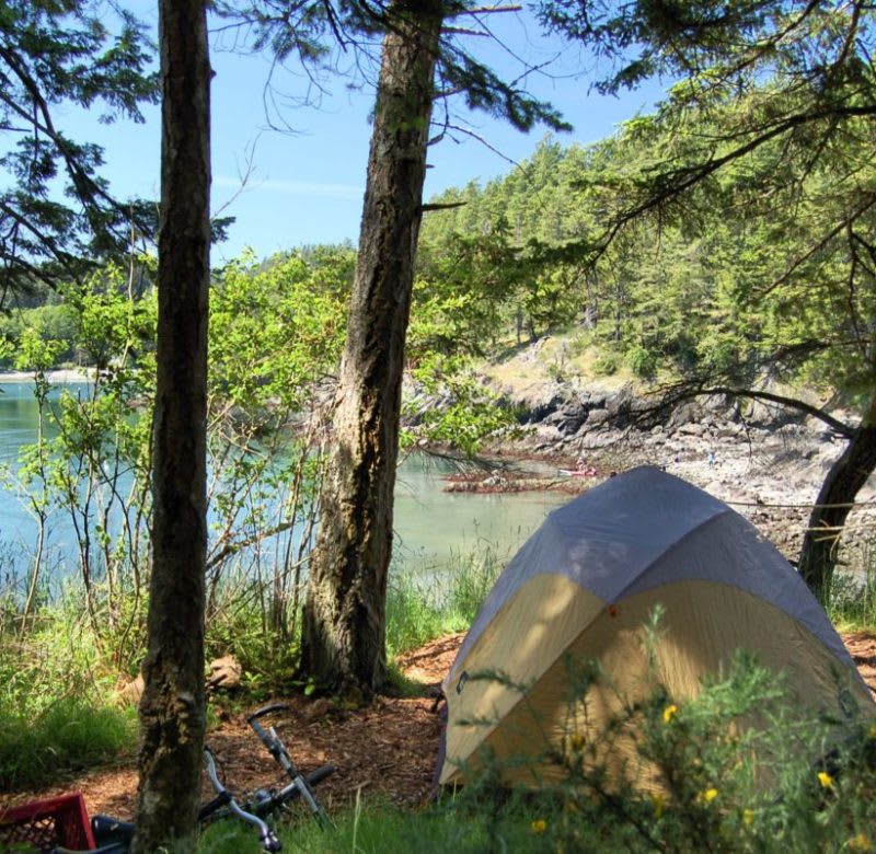 2 person tent at Auklet campsite