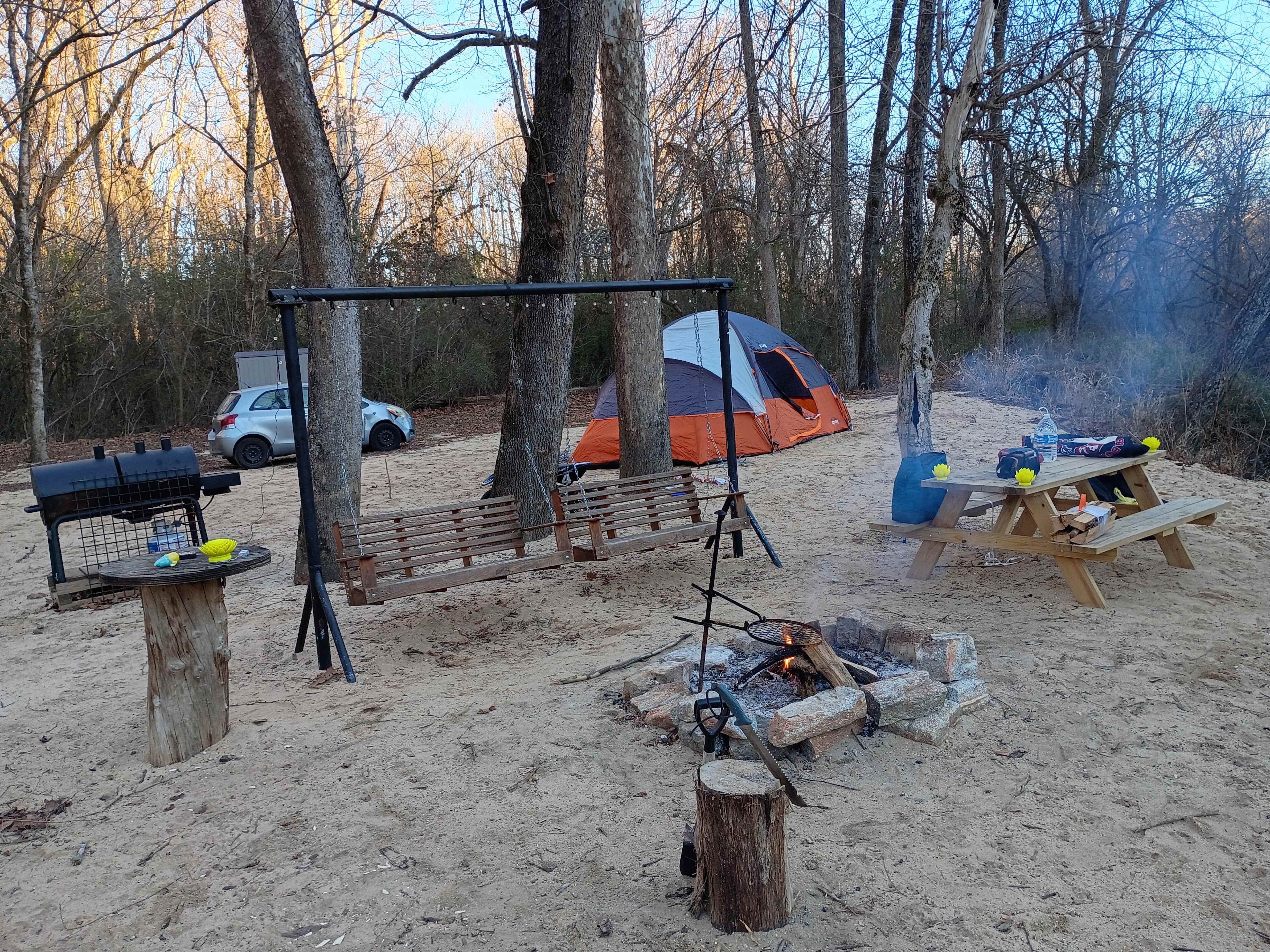 Waterfall camping close to CLT