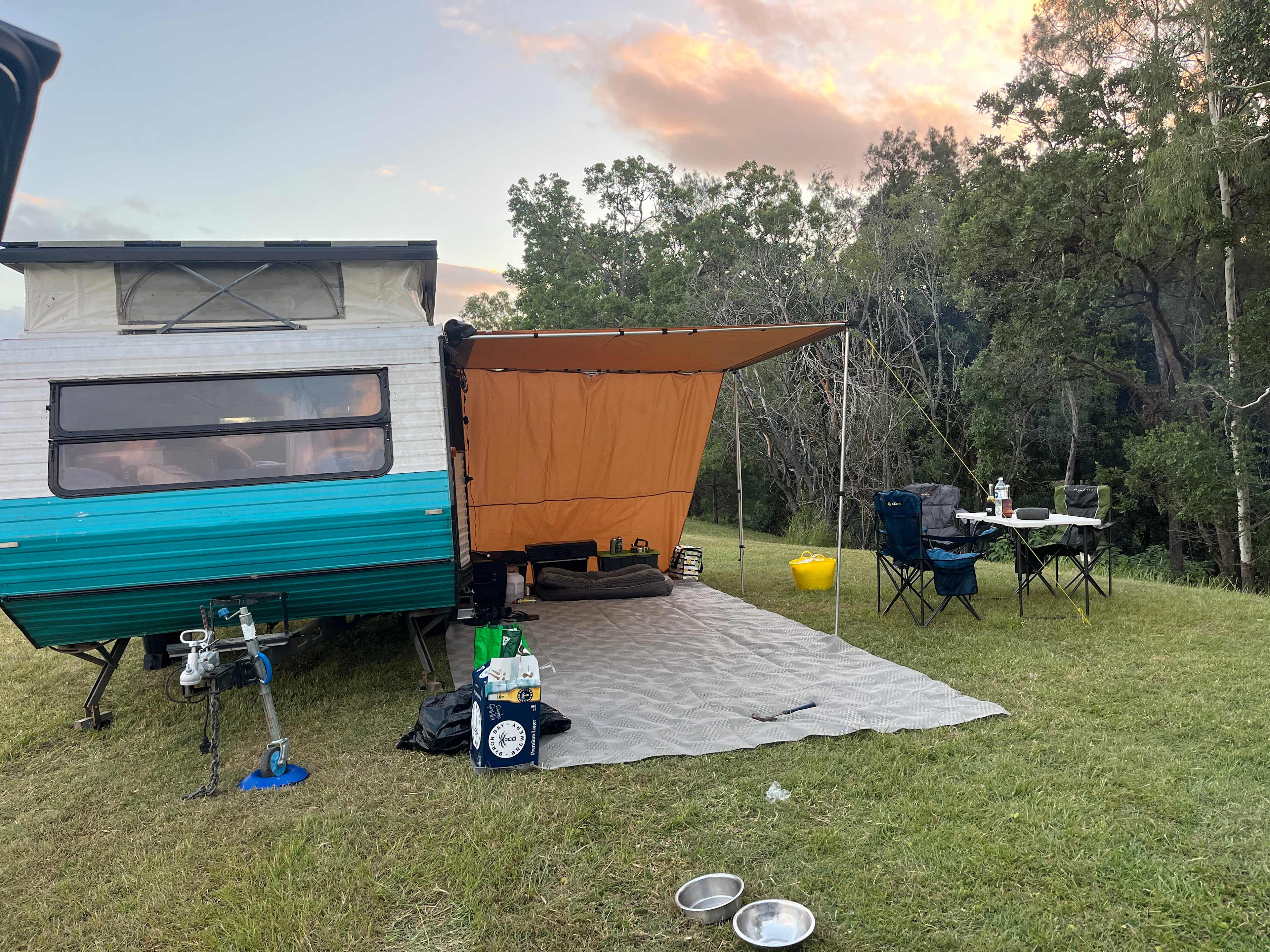 nice flat area to set up with privacy from other campers