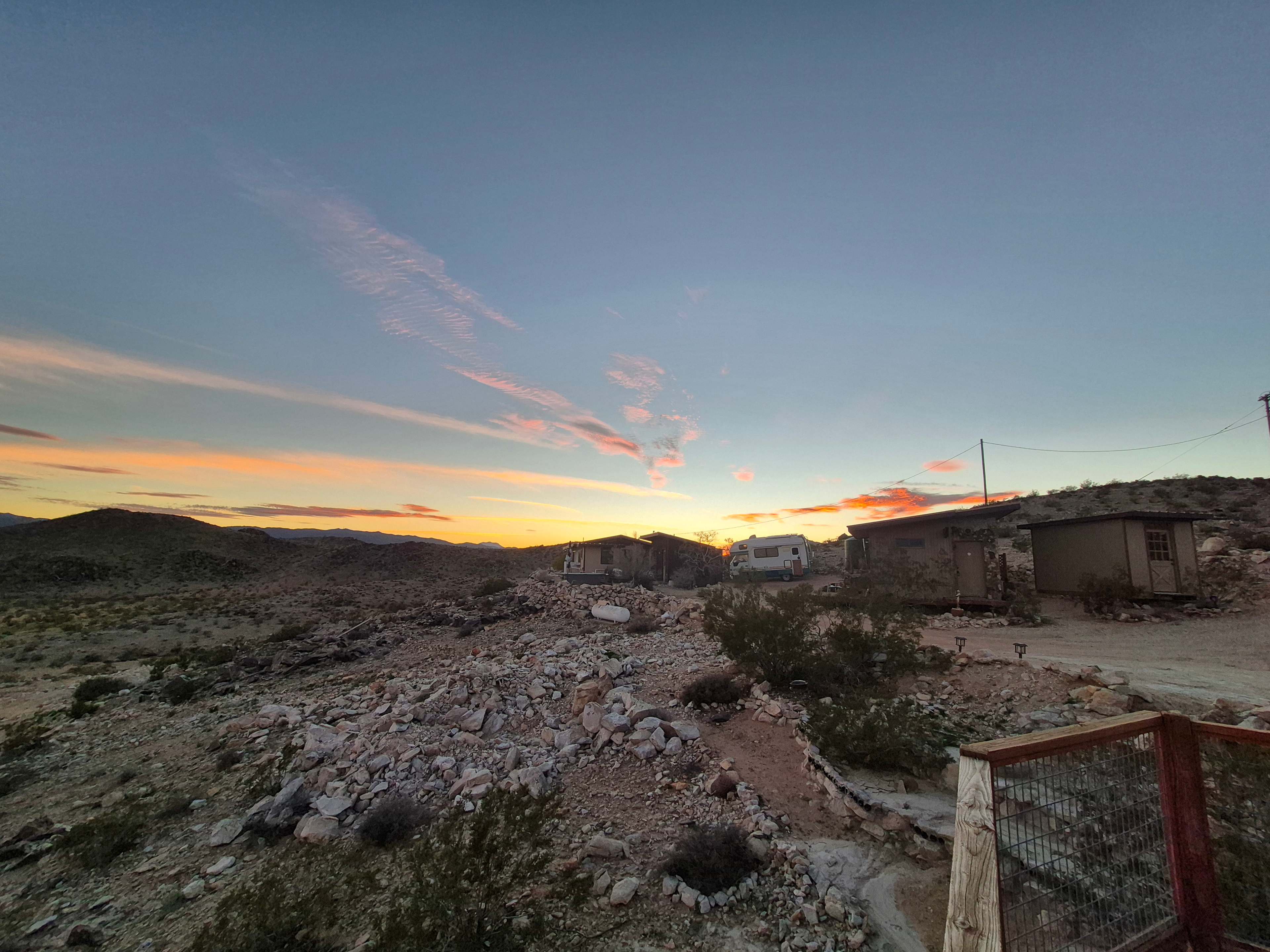 Sunset view from the deck