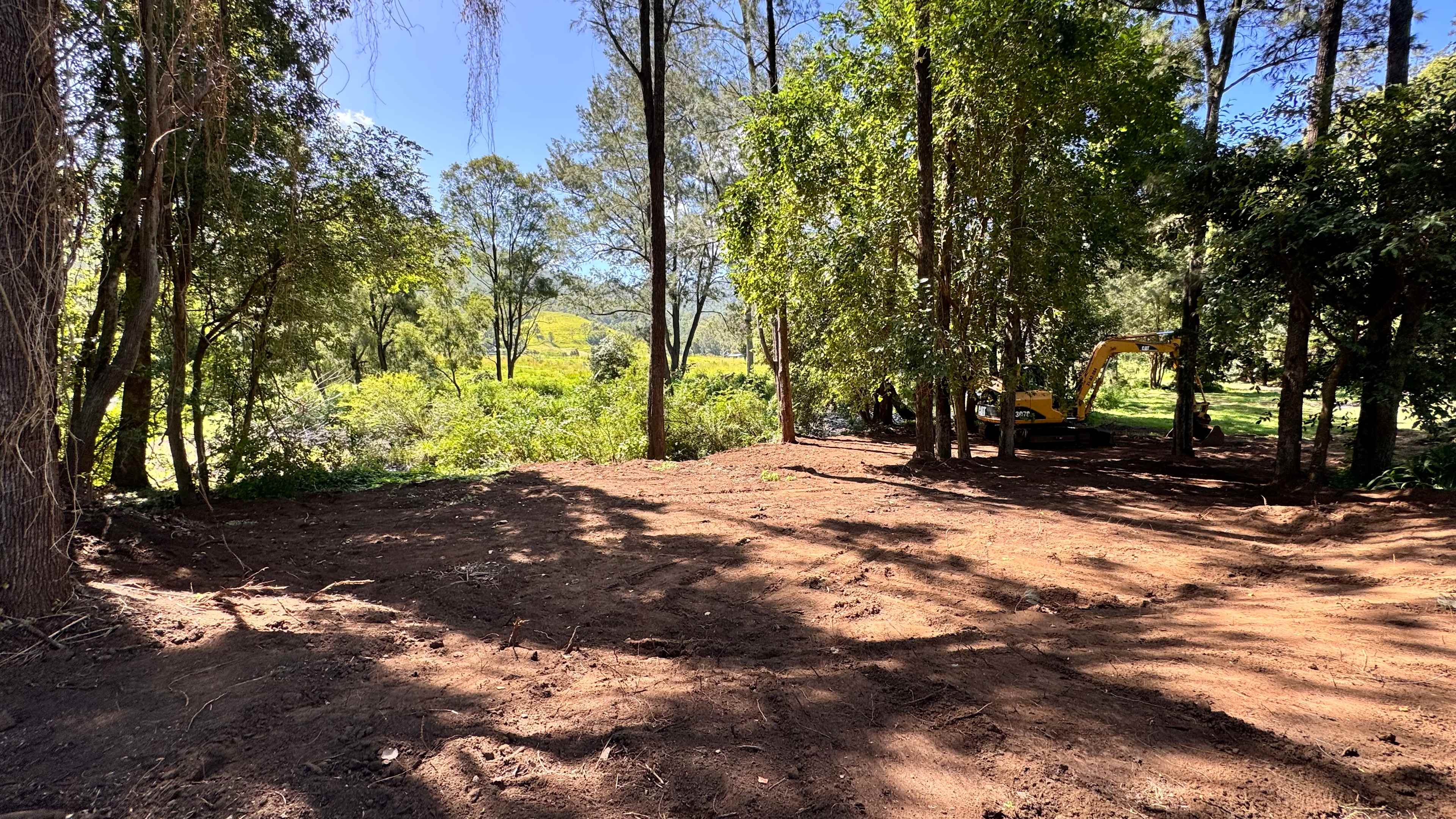 New creek side sites are being created with plenty of shade and water views. 