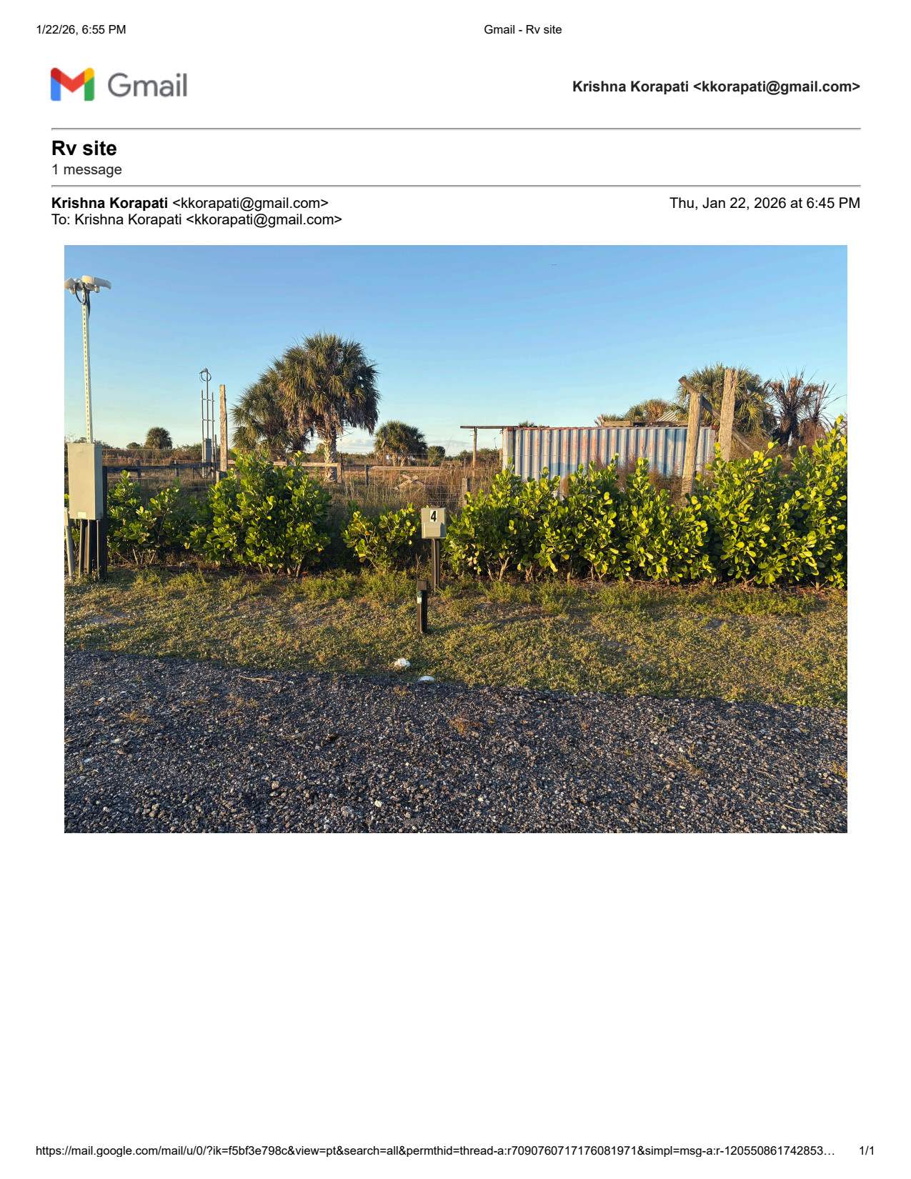 Picture of the site