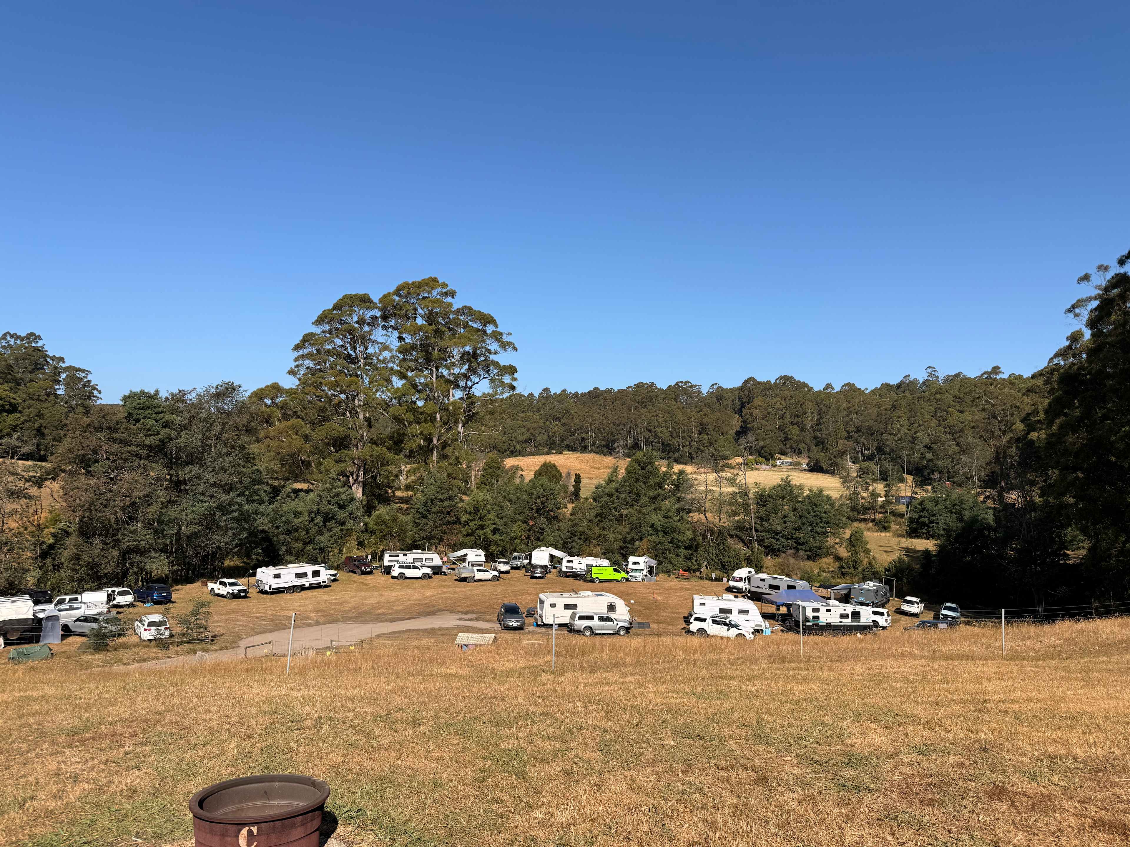 Nice and high, fire pit too!