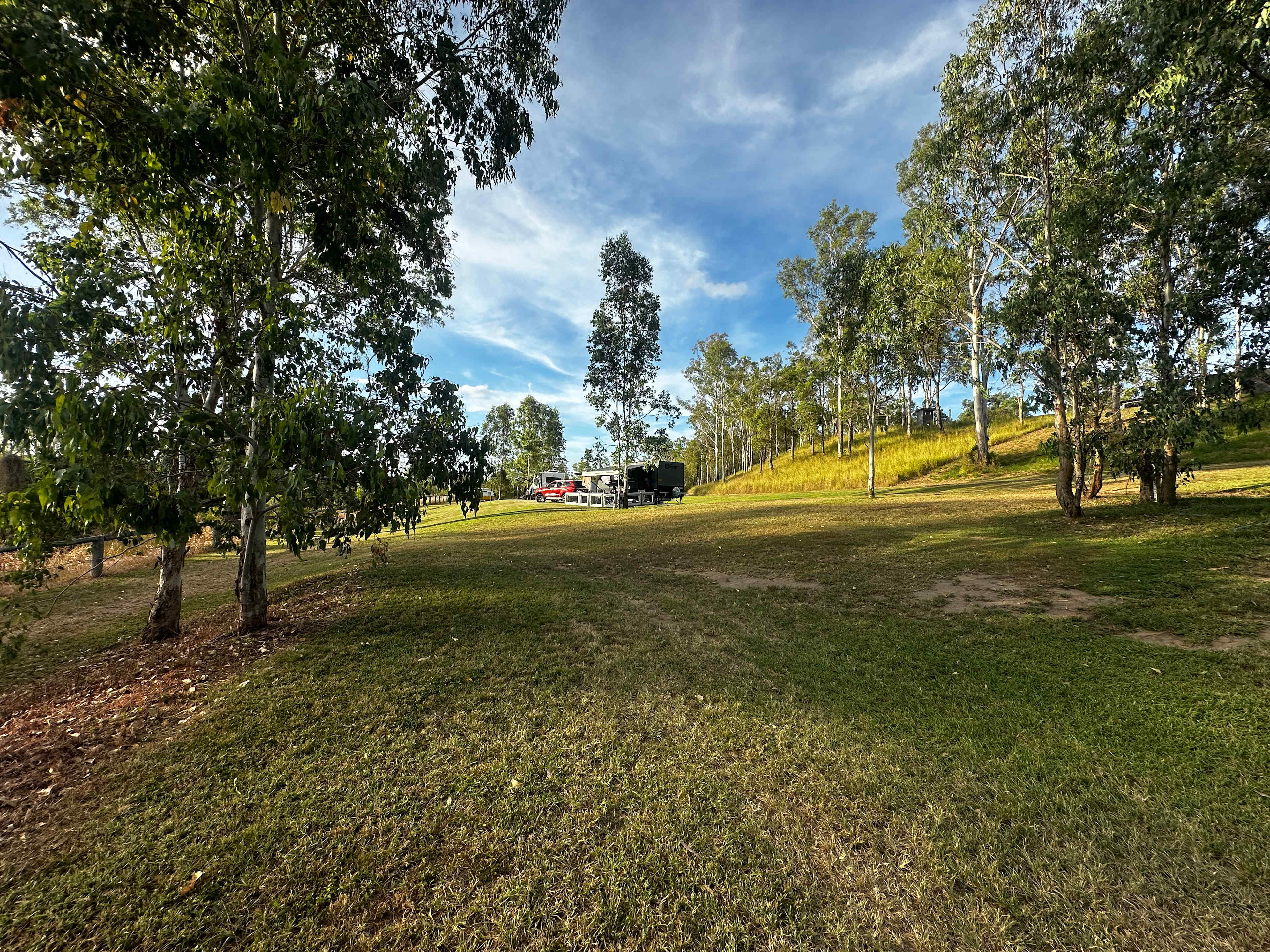 From the river up to site