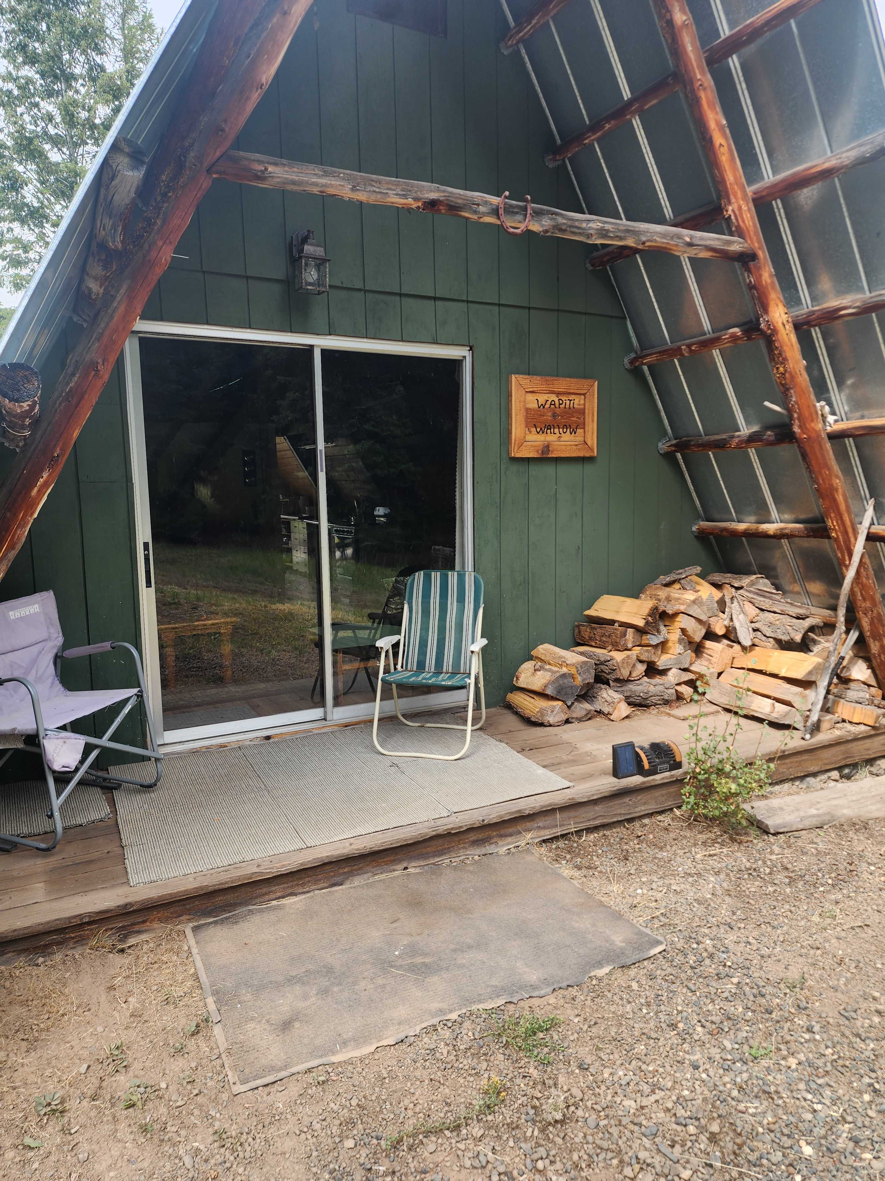 Front porch of A frame