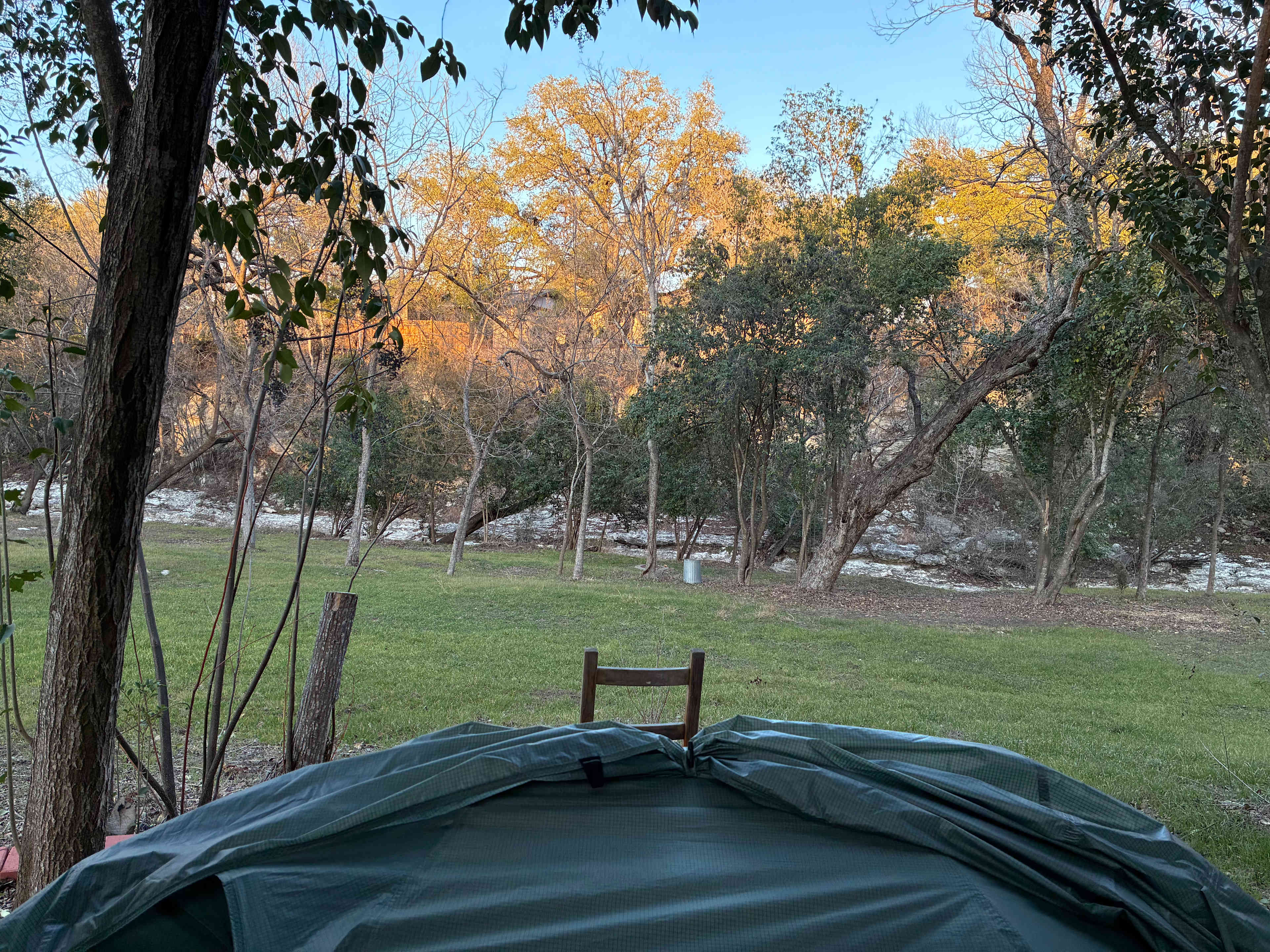 View of the property from my tent 