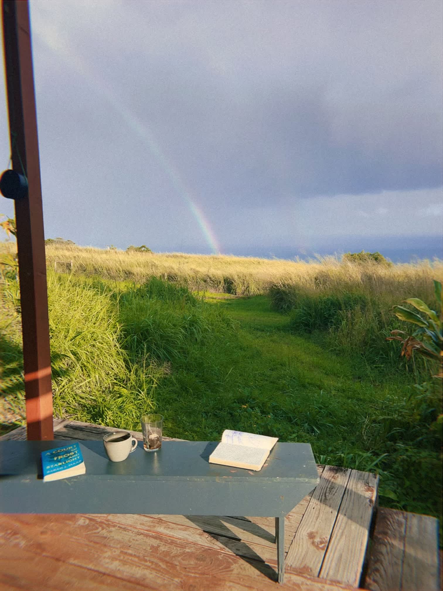 A rainbow just for me.. view from the deck!