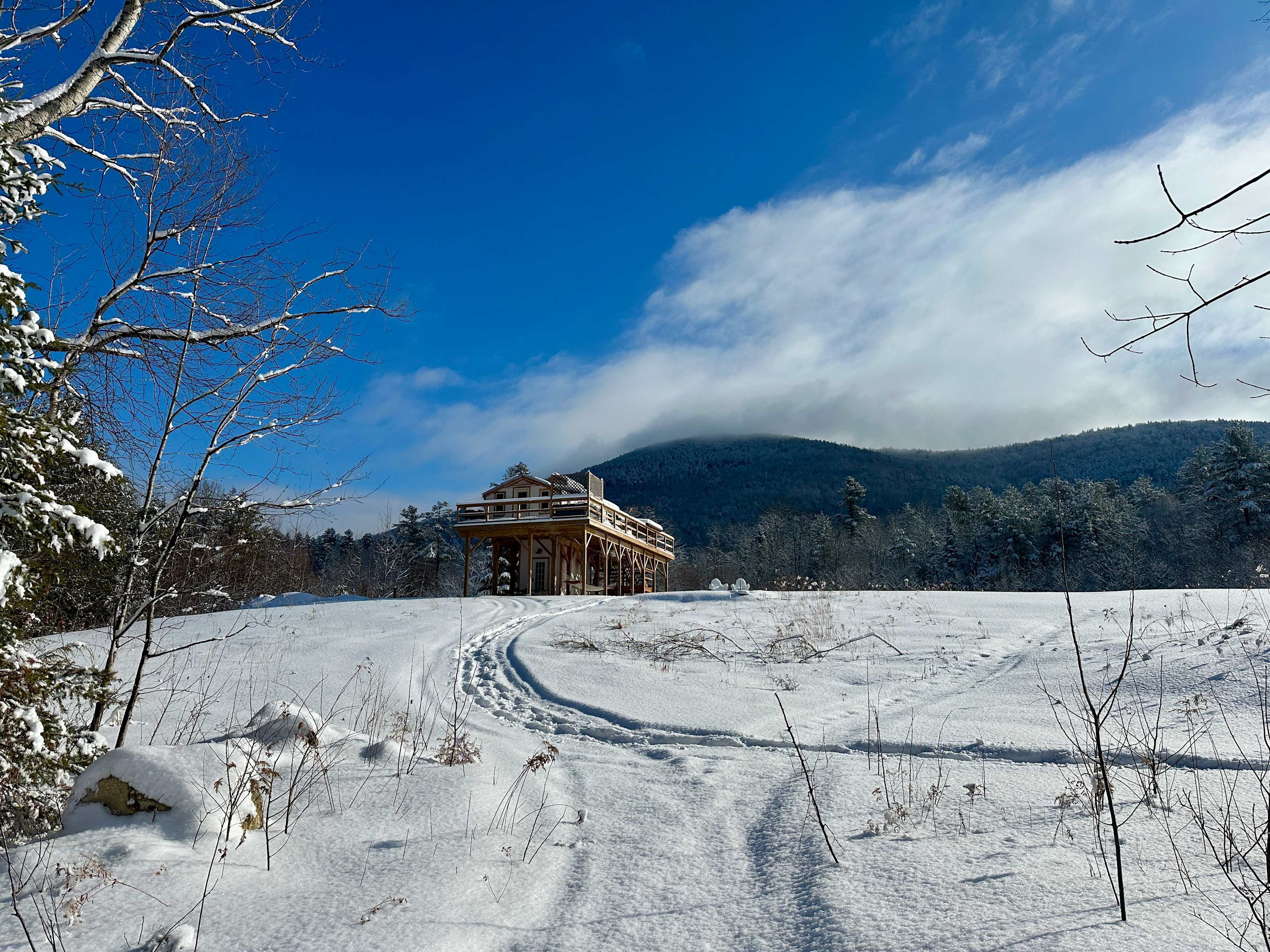 View from the snowshoeing trail. 