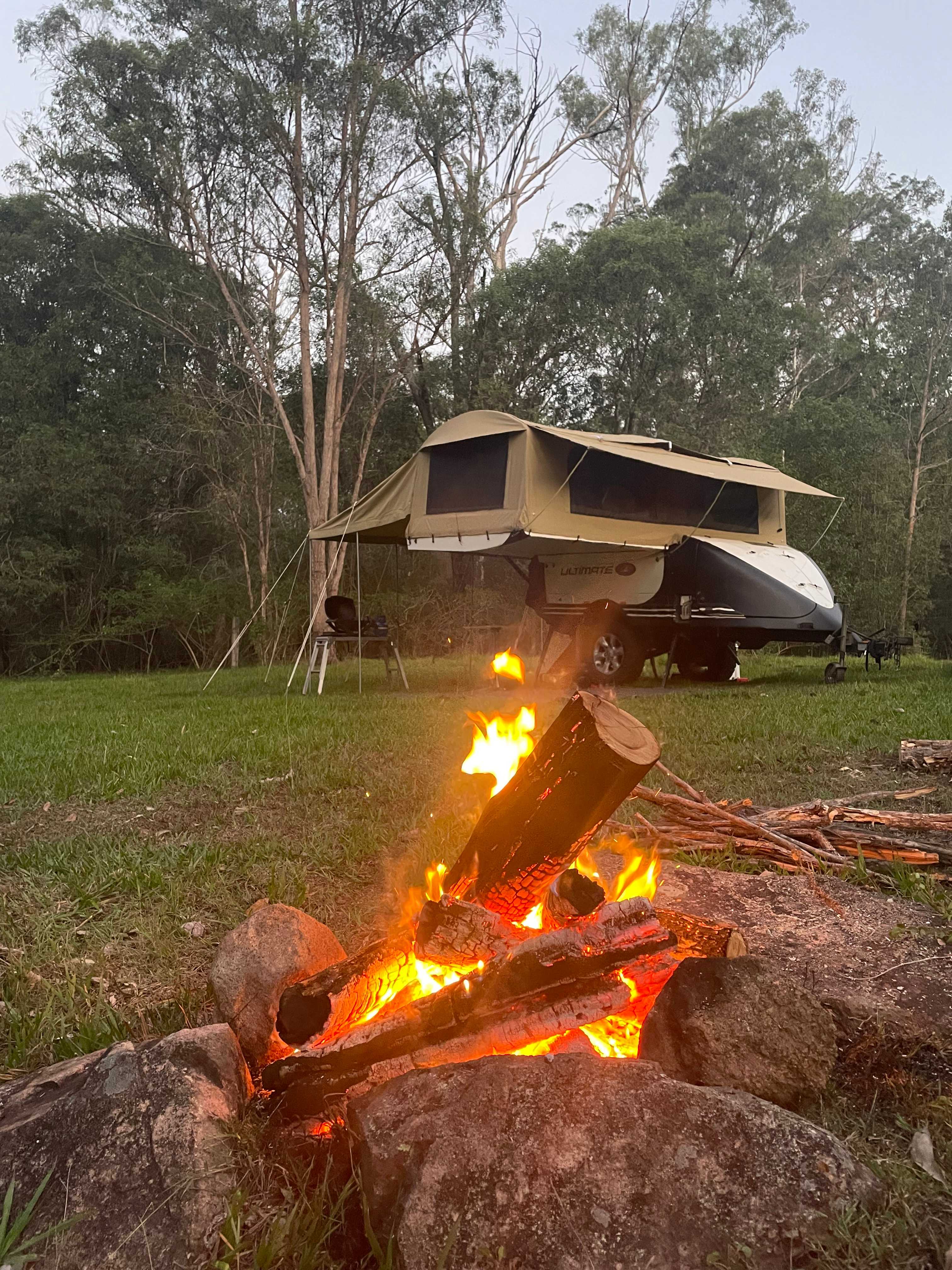 What more could you want. A camp fire, a glass of Port and dancing naked in the moonlight 